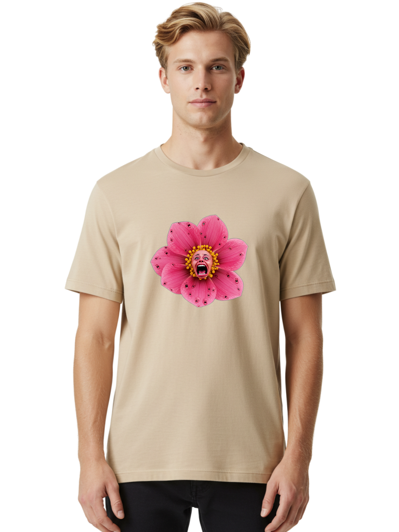 Screaming-Flower Men'S Graphic Tee, 100% Cotton, Comfortable Casual Summer Wear, Machine Washable, Vintage Camera, Old Camera, Antique Camera, Black Camera, Classic Photography, Photography Equipment, Nostalgic Device, Film Camera, Camera Art Ban438