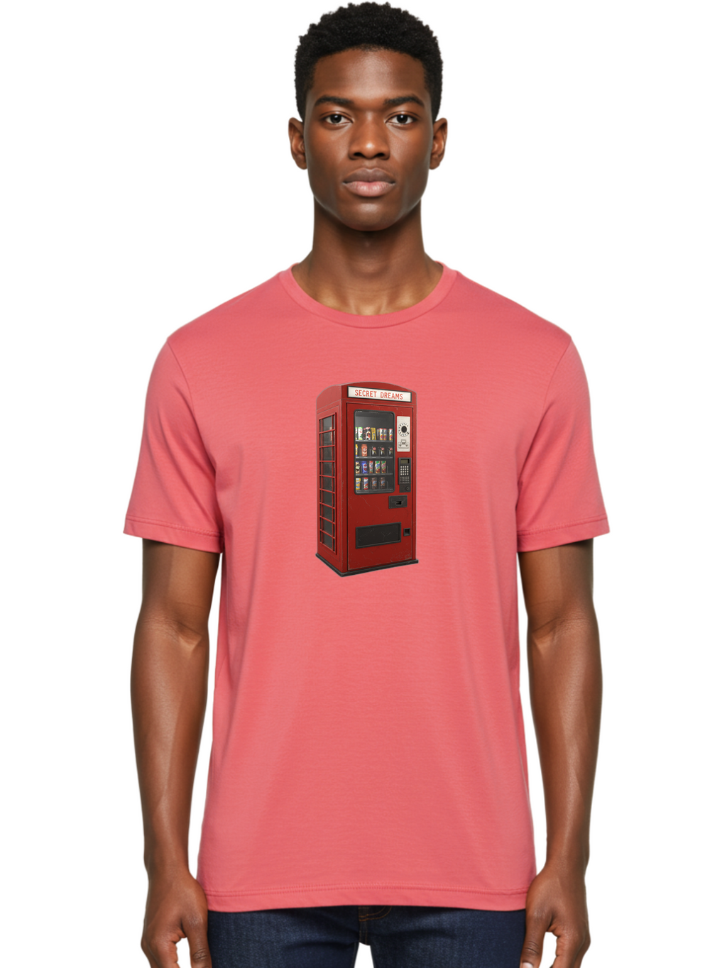 Secret-Dreams-Vending-Machine Men'S Graphic Tee, 100% Cotton, Comfortable Casual Summer Wear, Machine Washable, Vintage Camera, Old Camera, Antique Camera, Black Camera, Classic Photography, Photography Equipment, Nostalgic Device, Ban440