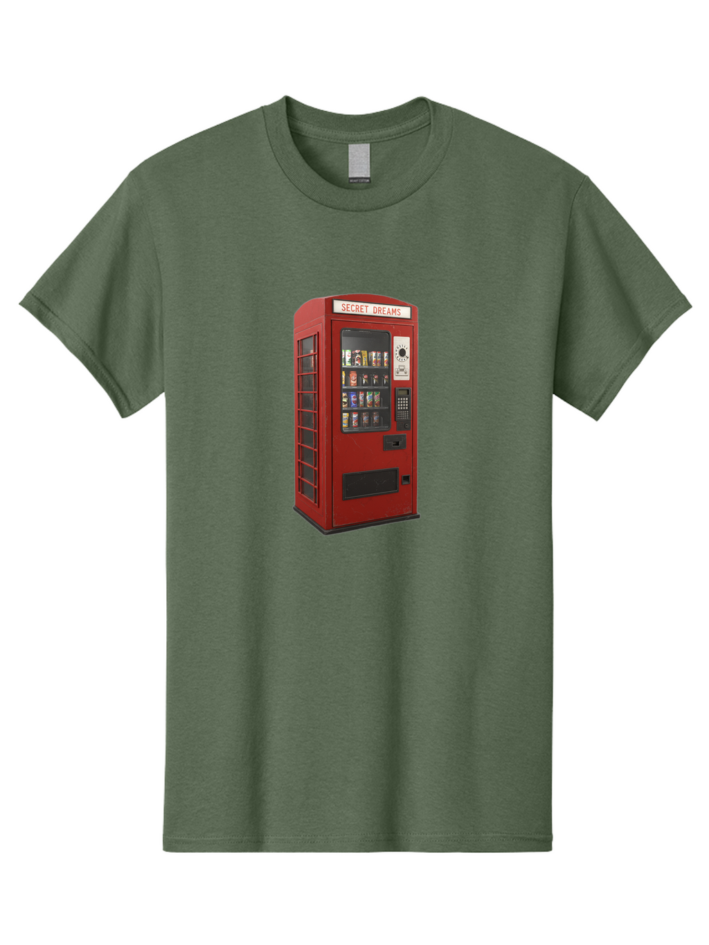 Secret-Dreams-Vending-Machine Men'S Graphic Tee, 100% Cotton, Comfortable Casual Summer Wear, Machine Washable, Vintage Camera, Old Camera, Antique Camera, Black Camera, Classic Photography, Photography Equipment, Nostalgic Device, Ban440