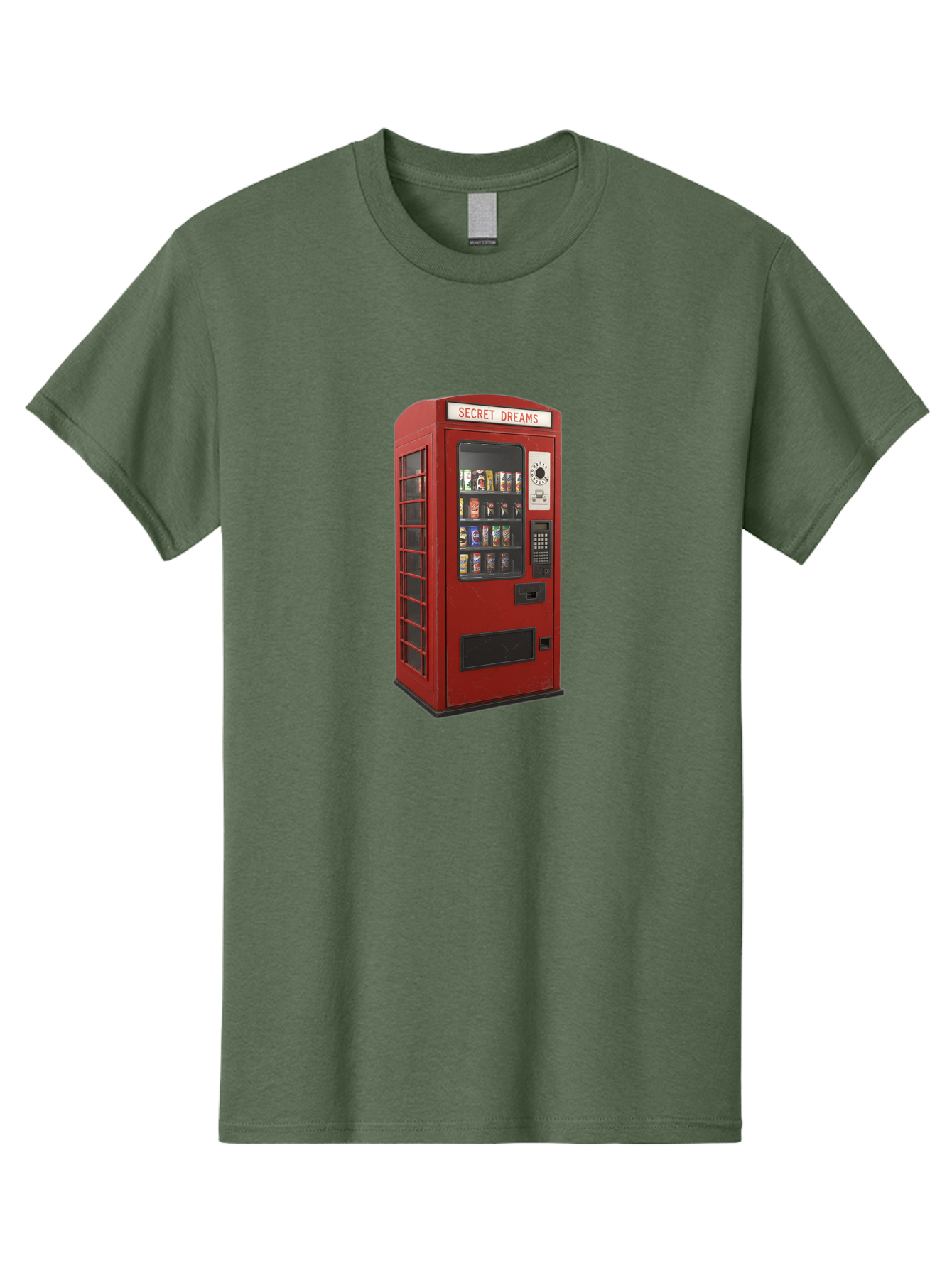 Secret-Dreams-Vending-Machine Men'S Graphic Tee, 100% Cotton, Comfortable Casual Summer Wear, Machine Washable, Vintage Camera, Old Camera, Antique Camera, Black Camera, Classic Photography, Photography Equipment, Nostalgic Device, Ban440