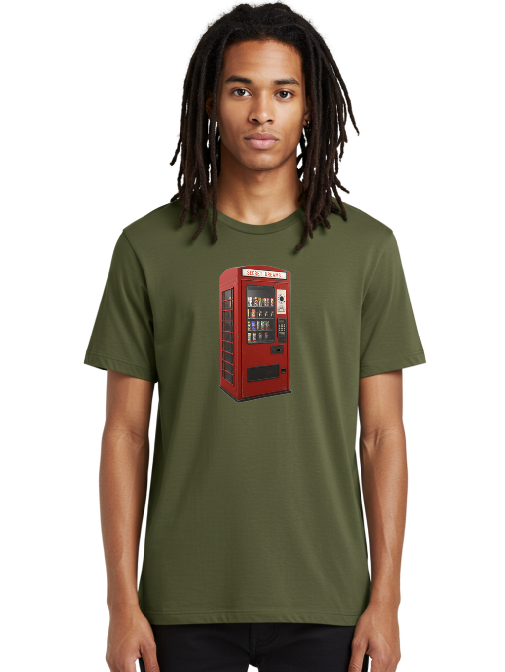 Secret-Dreams-Vending-Machine Men'S Graphic Tee, 100% Cotton, Comfortable Casual Summer Wear, Machine Washable, Vintage Camera, Old Camera, Antique Camera, Black Camera, Classic Photography, Photography Equipment, Nostalgic Device, Ban440
