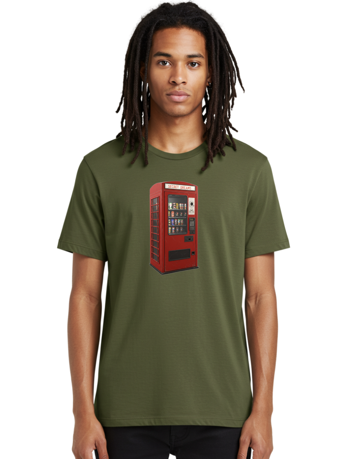 Secret-Dreams-Vending-Machine Men'S Graphic Tee, 100% Cotton, Comfortable Casual Summer Wear, Machine Washable, Vintage Camera, Old Camera, Antique Camera, Black Camera, Classic Photography, Photography Equipment, Nostalgic Device, Ban440
