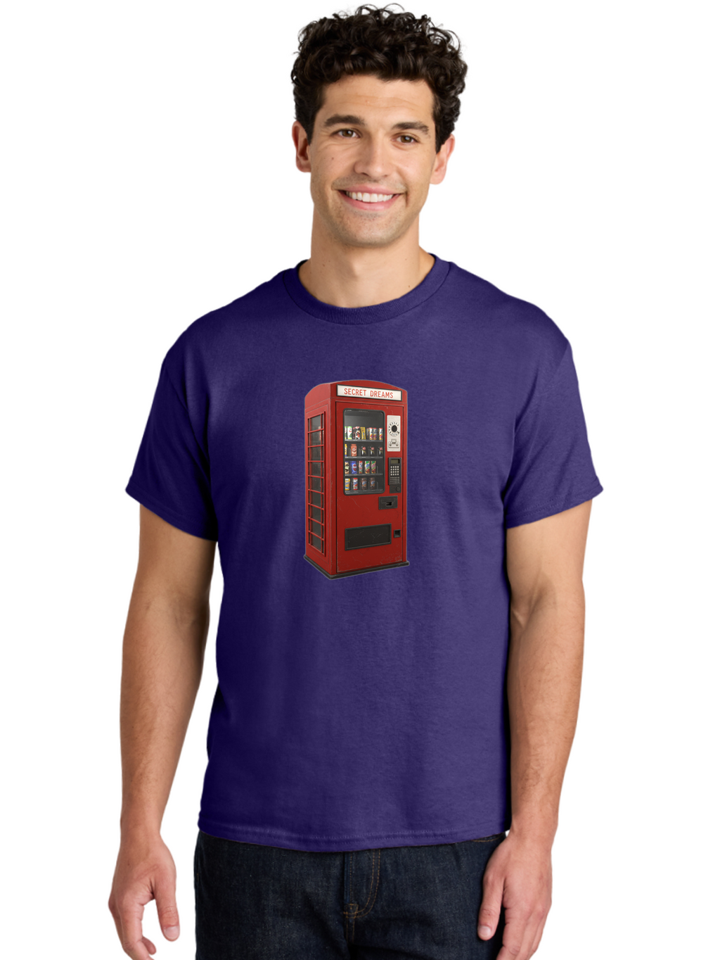 Secret-Dreams-Vending-Machine Men'S Graphic Tee, 100% Cotton, Comfortable Casual Summer Wear, Machine Washable, Vintage Camera, Old Camera, Antique Camera, Black Camera, Classic Photography, Photography Equipment, Nostalgic Device, Ban440