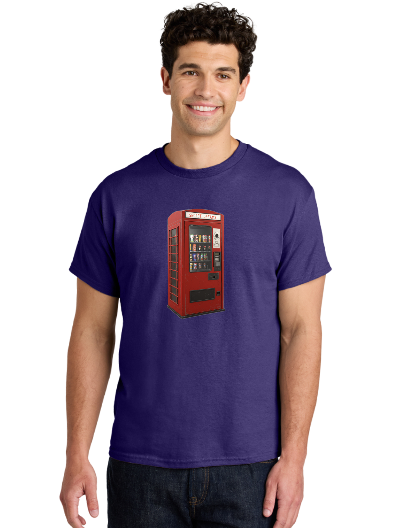 Secret-Dreams-Vending-Machine Men'S Graphic Tee, 100% Cotton, Comfortable Casual Summer Wear, Machine Washable, Vintage Camera, Old Camera, Antique Camera, Black Camera, Classic Photography, Photography Equipment, Nostalgic Device, Ban440