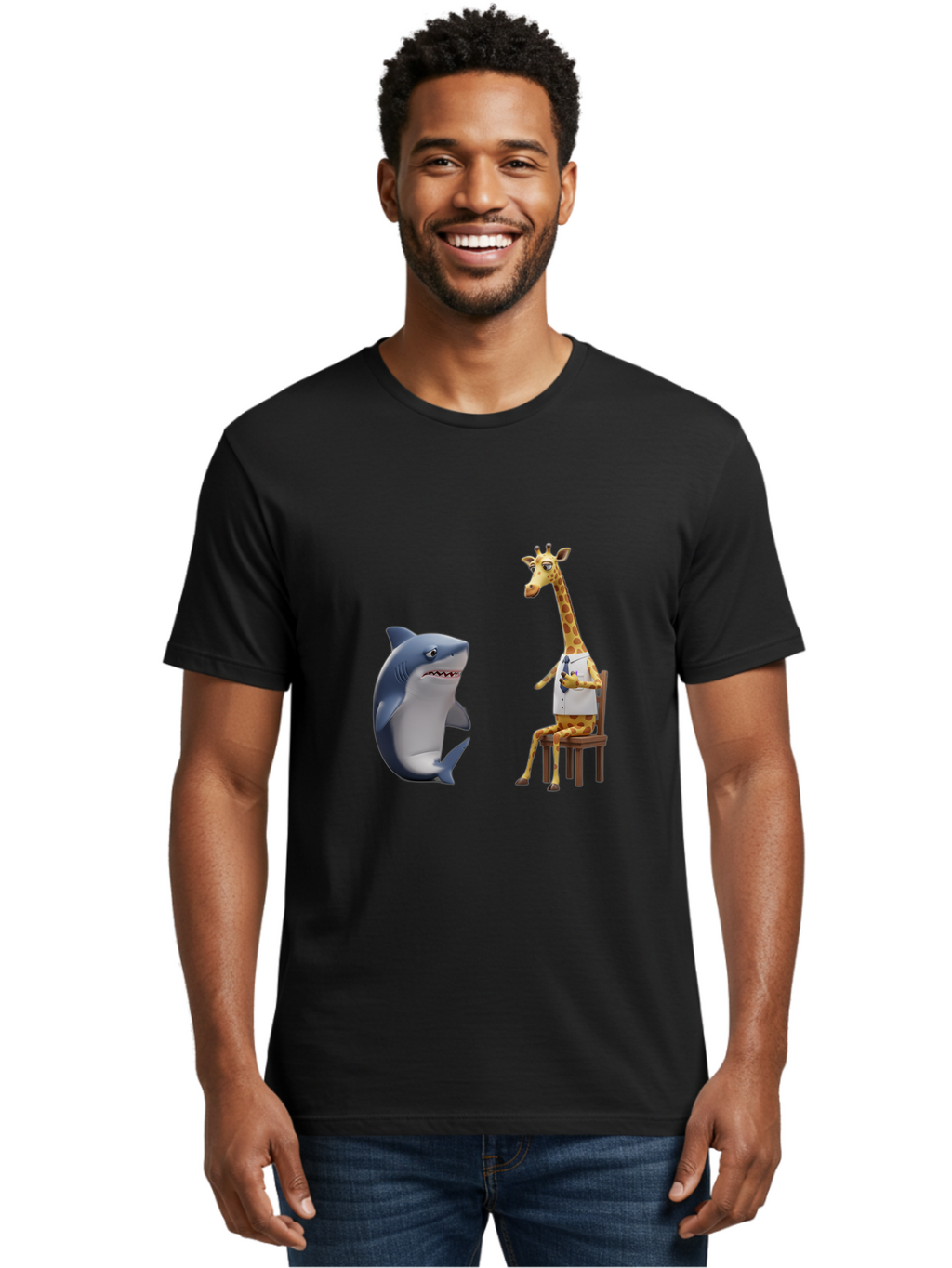 Shark-And-Doctor-Giraffe Men'S Graphic Tee, 100% Cotton, Comfortable Casual Summer Wear, Machine Washable, Vintage Camera, Old Camera, Antique Camera, Black Camera, Classic Photography, Photography Equipment, Nostalgic Device, Film Camera, Ban444