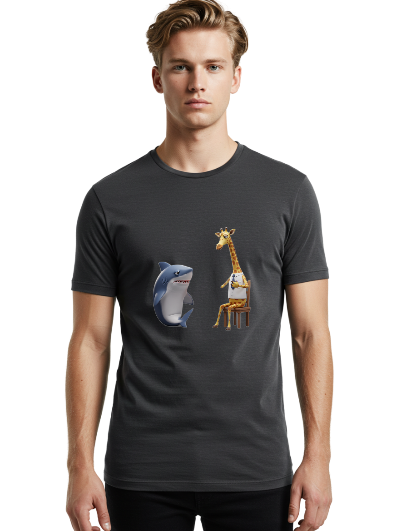 Shark-And-Doctor-Giraffe Men'S Graphic Tee, 100% Cotton, Comfortable Casual Summer Wear, Machine Washable, Vintage Camera, Old Camera, Antique Camera, Black Camera, Classic Photography, Photography Equipment, Nostalgic Device, Film Camera, Ban444