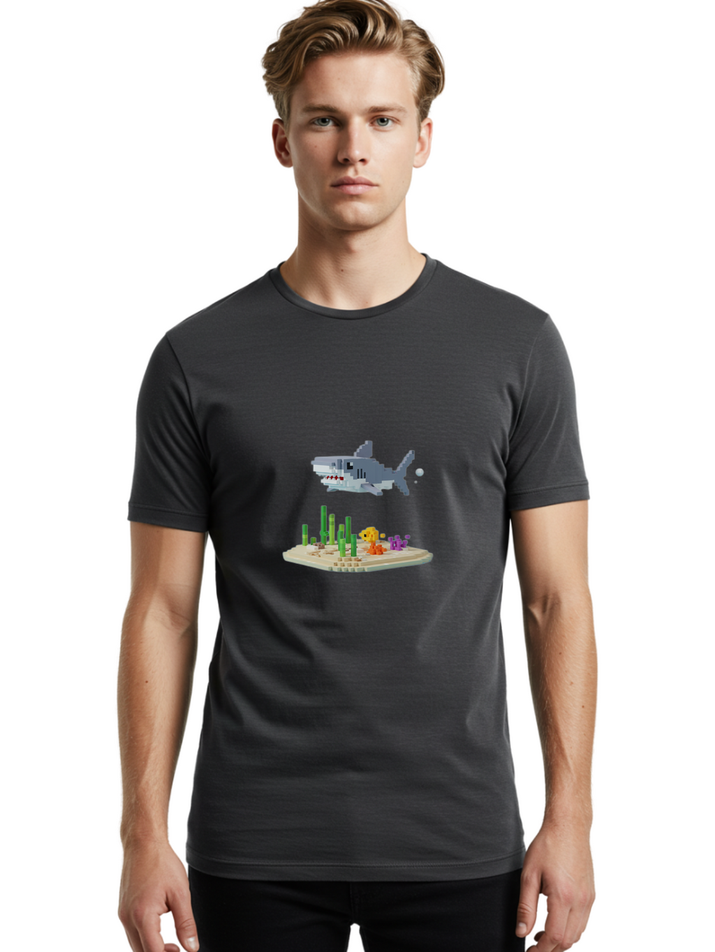 Shark-And-Fish Men'S Graphic Tee, 100% Cotton, Comfortable Casual Summer Wear, Machine Washable, Vintage Camera, Old Camera, Antique Camera, Black Camera, Classic Photography, Photography Equipment, Nostalgic Device, Film Camera, Camera Art Ban445