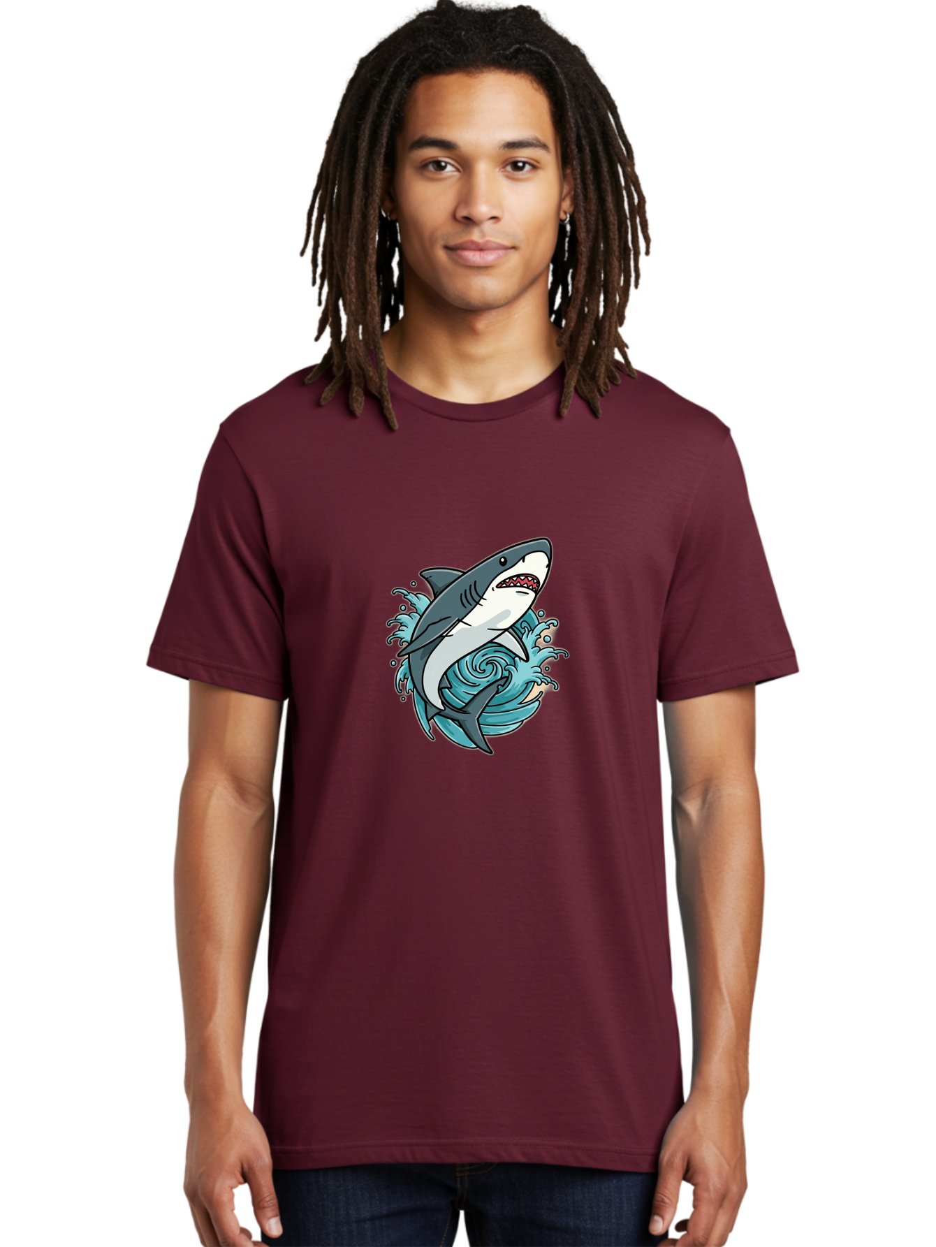 Shark-Attack Men'S Graphic Tee, 100% Cotton, Comfortable Casual Summer Wear, Machine Washable, Vintage Camera, Old Camera, Antique Camera, Black Camera, Classic Photography, Photography Equipment, Nostalgic Device, Film Camera, Camera Art Ban446