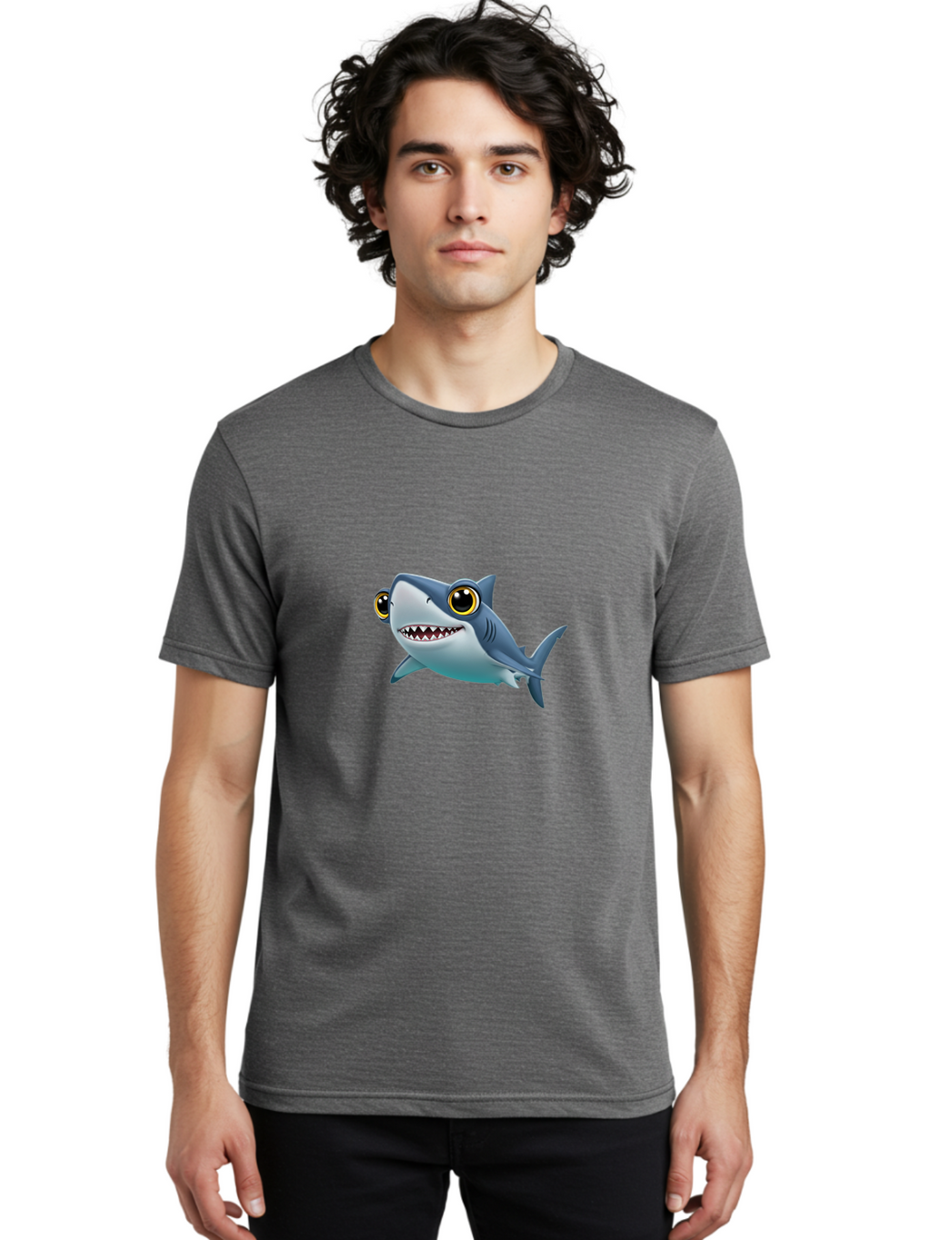 Shark Men'S Graphic Tee, 100% Cotton, Comfortable Casual Summer Wear, Machine Washable, Vintage Camera, Old Camera, Antique Camera, Black Camera, Classic Photography, Photography Equipment, Nostalgic Device, Film Camera, Camera Art Ban450