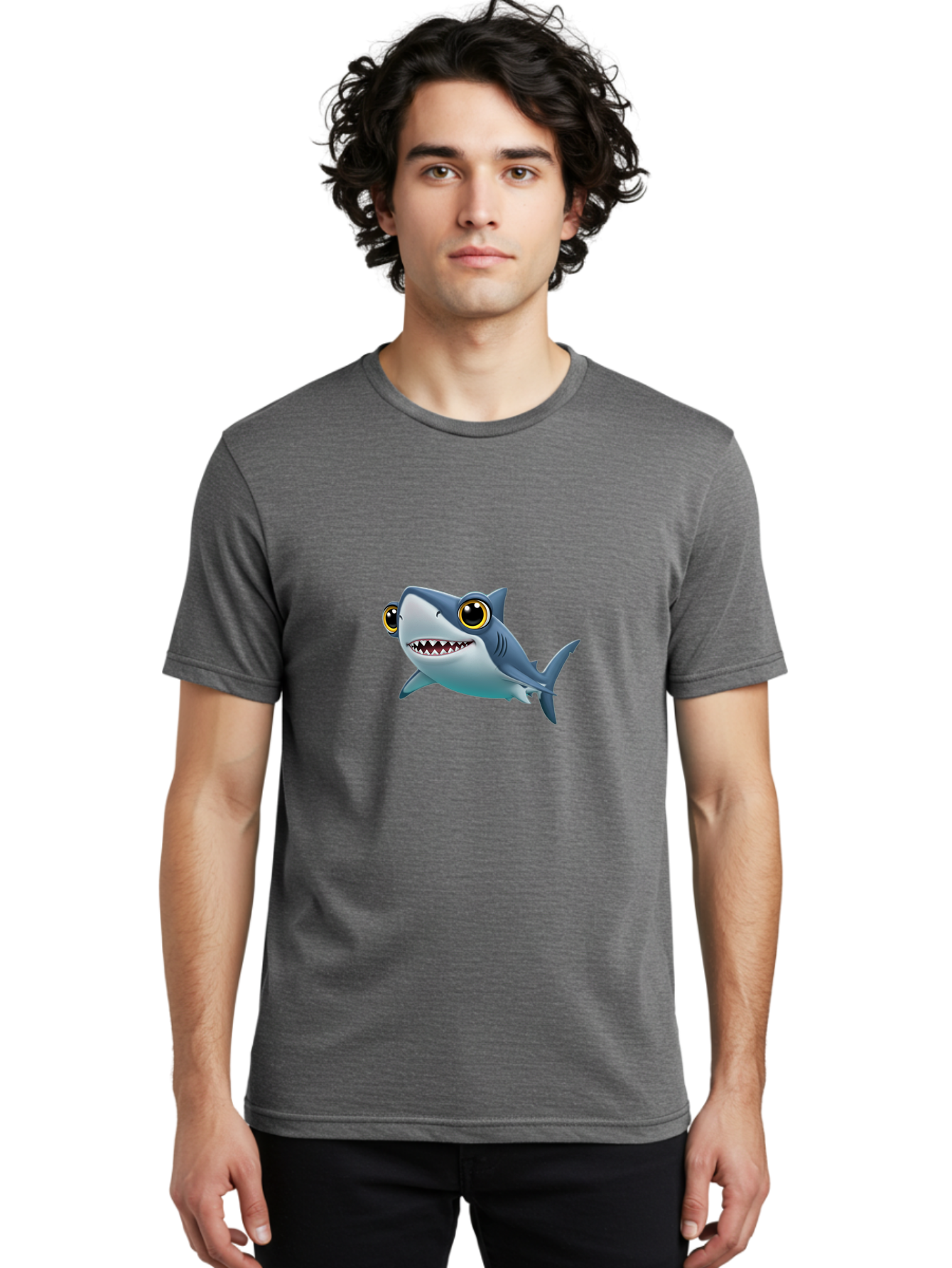 Shark Men'S Graphic Tee, 100% Cotton, Comfortable Casual Summer Wear, Machine Washable, Vintage Camera, Old Camera, Antique Camera, Black Camera, Classic Photography, Photography Equipment, Nostalgic Device, Film Camera, Camera Art Ban450