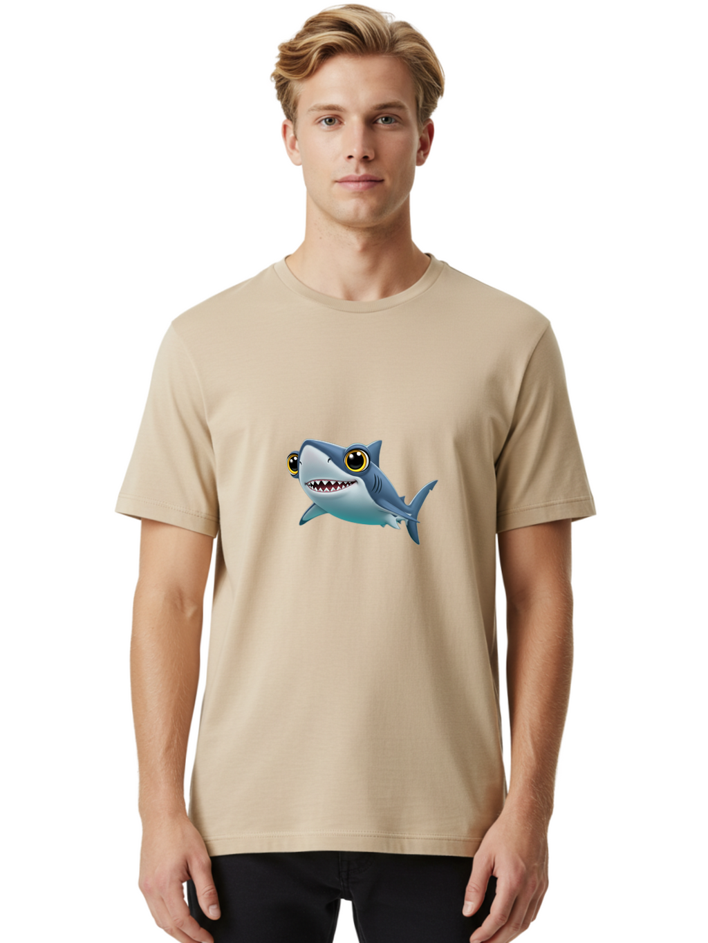 Shark Men'S Graphic Tee, 100% Cotton, Comfortable Casual Summer Wear, Machine Washable, Vintage Camera, Old Camera, Antique Camera, Black Camera, Classic Photography, Photography Equipment, Nostalgic Device, Film Camera, Camera Art Ban450
