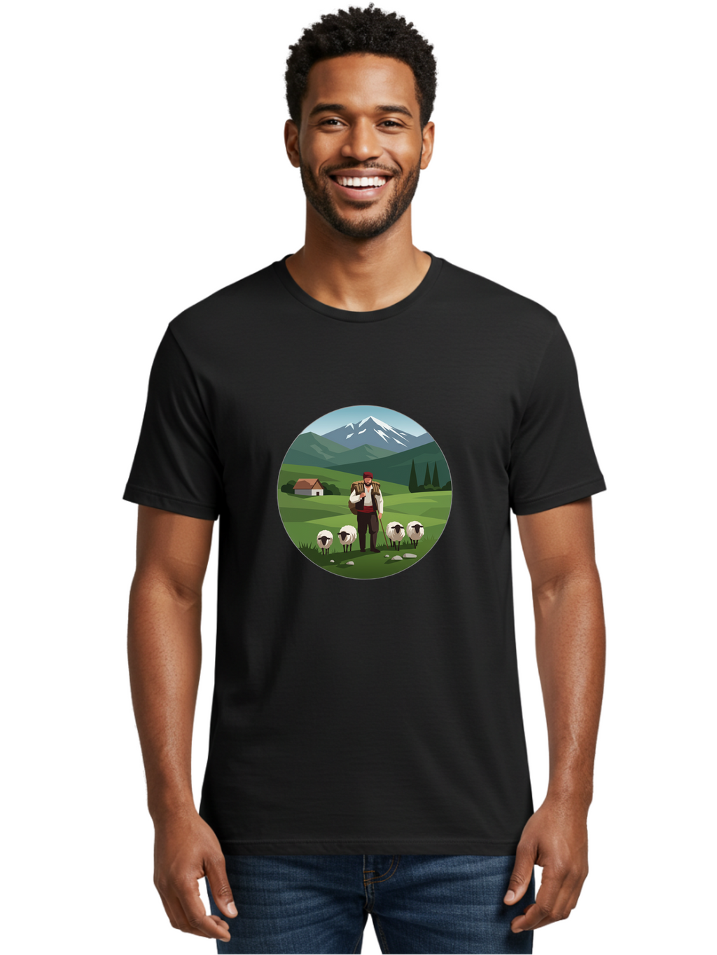 Shepherd Men'S Graphic Tee, 100% Cotton, Comfortable Casual Summer Wear, Machine Washable, Vintage Camera, Old Camera, Antique Camera, Black Camera, Classic Photography, Photography Equipment, Nostalgic Device, Film Camera, Camera Art Ban453