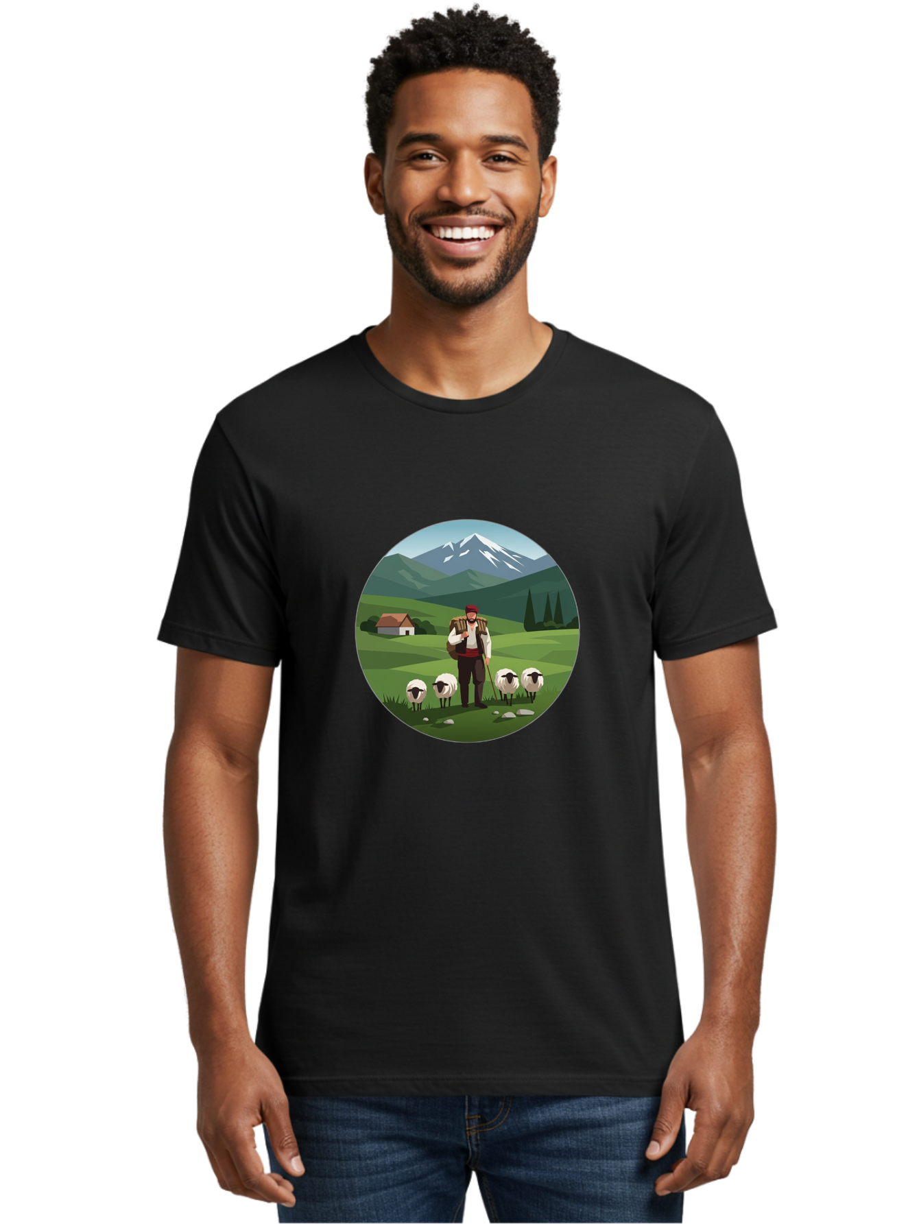 Shepherd Men'S Graphic Tee, 100% Cotton, Comfortable Casual Summer Wear, Machine Washable, Vintage Camera, Old Camera, Antique Camera, Black Camera, Classic Photography, Photography Equipment, Nostalgic Device, Film Camera, Camera Art Ban453