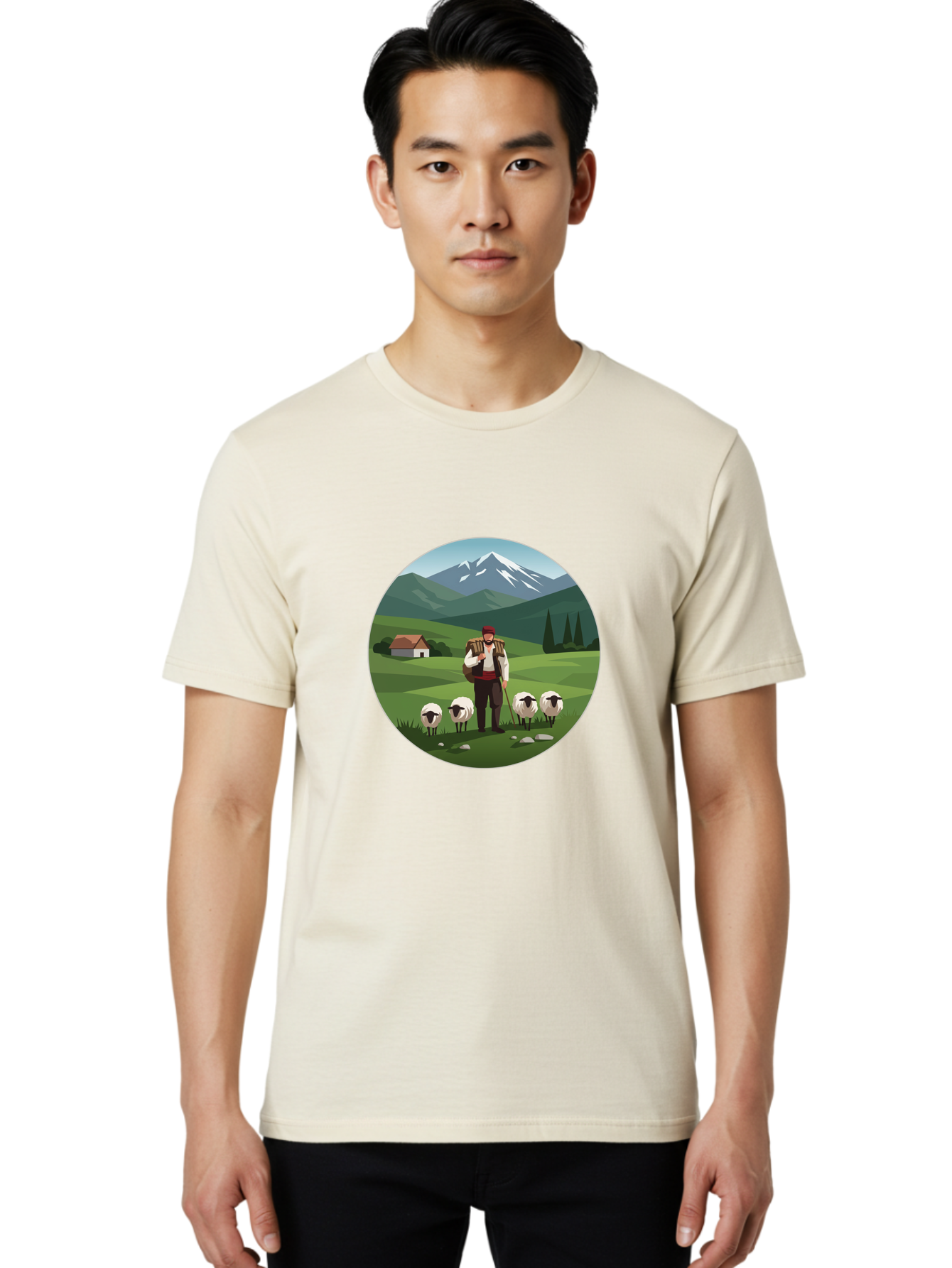 Shepherd Men'S Graphic Tee, 100% Cotton, Comfortable Casual Summer Wear, Machine Washable, Vintage Camera, Old Camera, Antique Camera, Black Camera, Classic Photography, Photography Equipment, Nostalgic Device, Film Camera, Camera Art Ban453