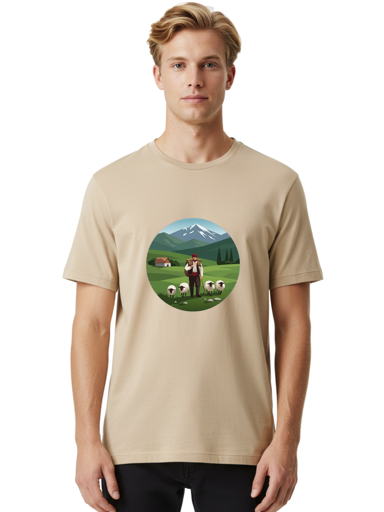 Shepherd Men'S Graphic Tee, 100% Cotton, Comfortable Casual Summer Wear, Machine Washable, Vintage Camera, Old Camera, Antique Camera, Black Camera, Classic Photography, Photography Equipment, Nostalgic Device, Film Camera, Camera Art Ban453