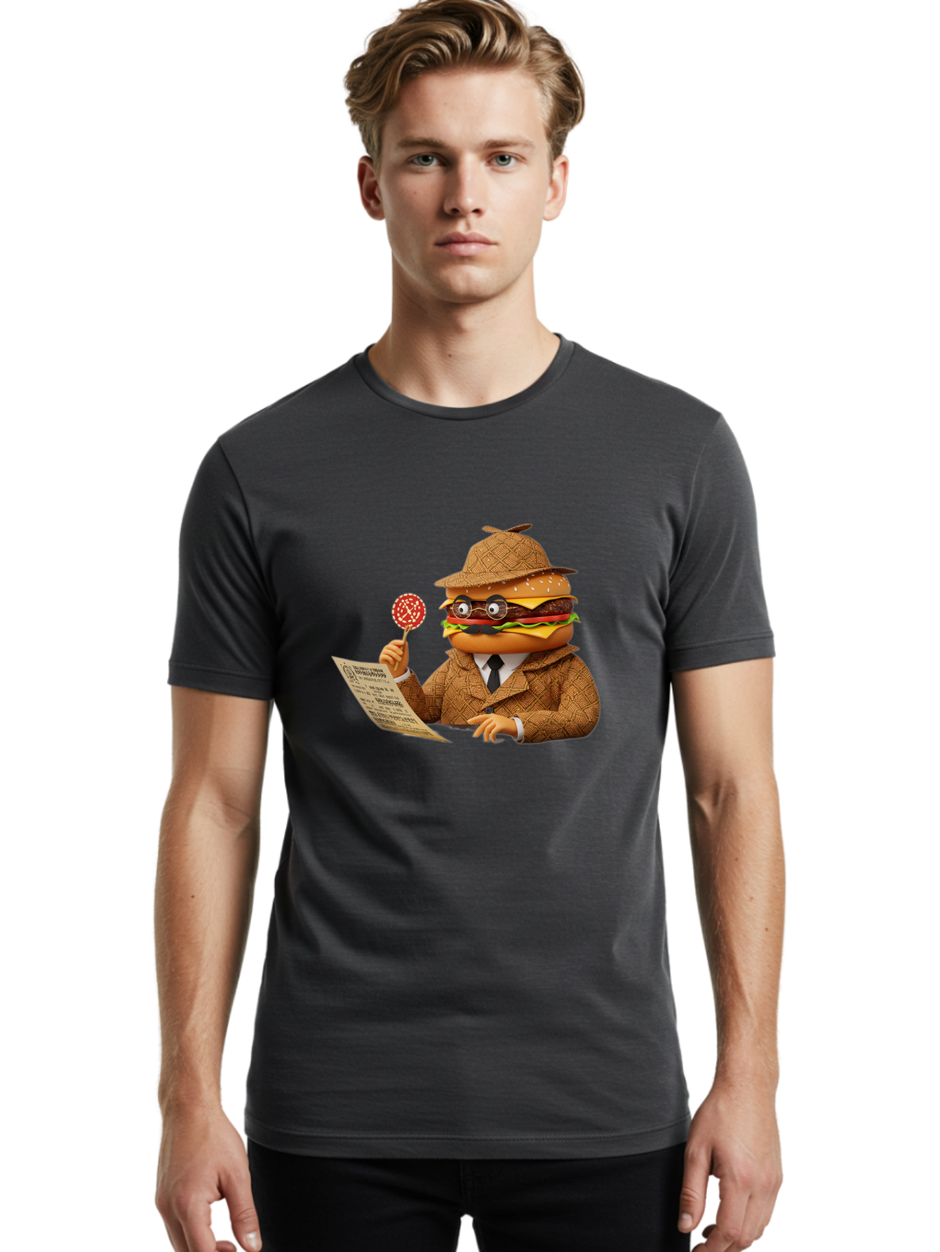 Sherlock-Burger Men'S Graphic Tee, 100% Cotton, Comfortable Casual Summer Wear, Machine Washable, Vintage Camera, Old Camera, Antique Camera, Black Camera, Classic Photography, Photography Equipment, Nostalgic Device, Film Camera, Camera Art Ban454