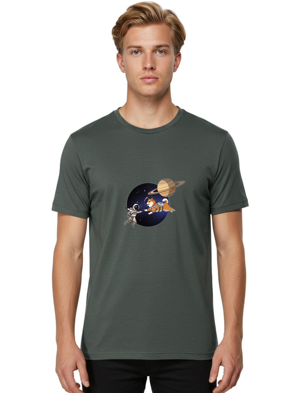 Shiba-Inu-Space Men'S Graphic Tee, 100% Cotton, Comfortable Casual Summer Wear, Machine Washable, Vintage Camera, Old Camera, Antique Camera, Black Camera, Classic Photography, Photography Equipment, Nostalgic Device, Film Camera, Camera Art Ban455