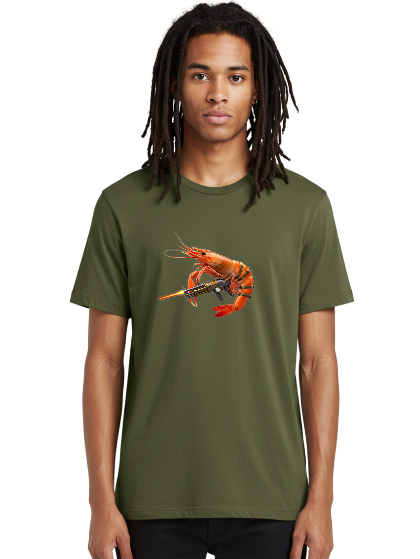 Shrimp-With-Gun Men'S Graphic Tee, 100% Cotton, Comfortable Casual Summer Wear, Machine Washable, Vintage Camera, Old Camera, Antique Camera, Black Camera, Classic Photography, Photography Equipment, Nostalgic Device, Film Camera, Camera Art Ban462