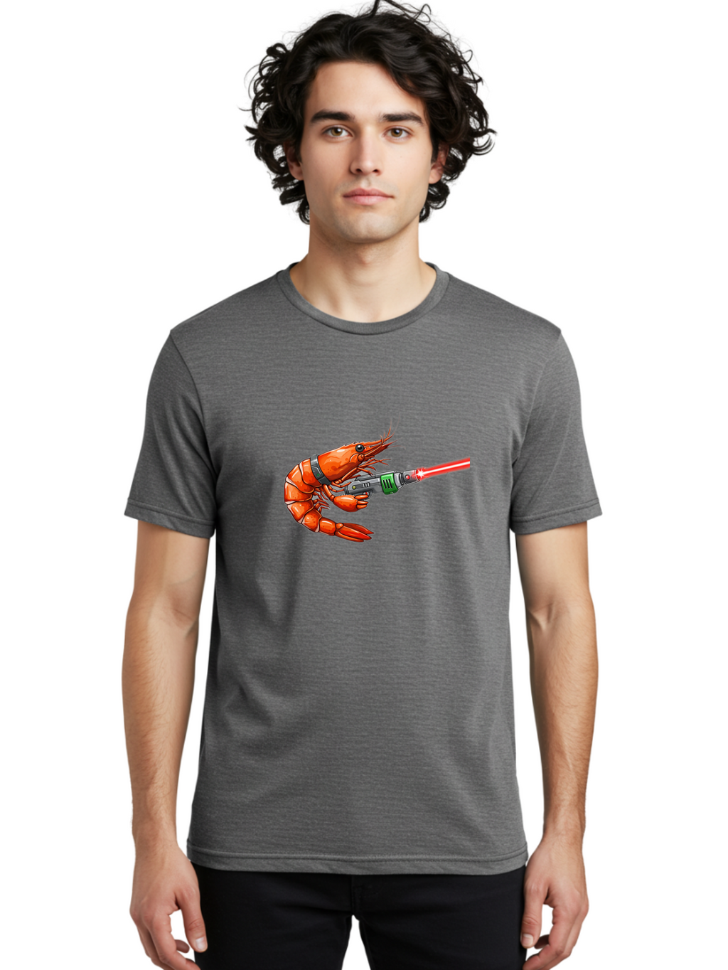 Shrimp-With-Laser-Gun Men'S Graphic Tee, 100% Cotton, Comfortable Casual Summer Wear, Machine Washable, Vintage Camera, Old Camera, Antique Camera, Black Camera, Classic Photography, Photography Equipment, Nostalgic Device, Film Camera, Ban463