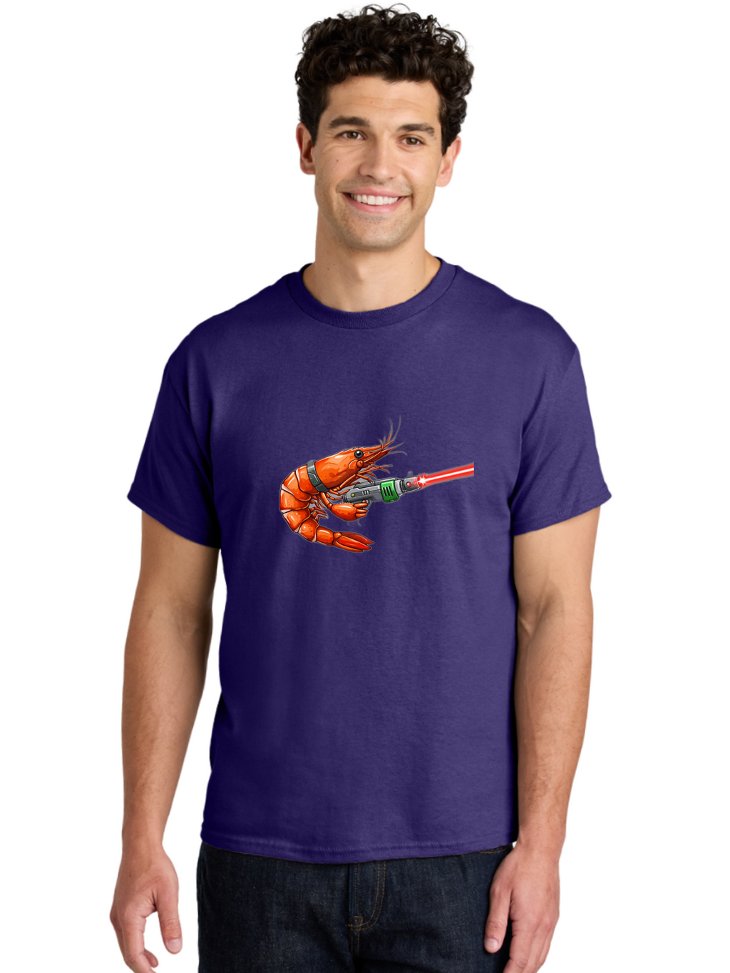 Shrimp-With-Laser-Gun Men'S Graphic Tee, 100% Cotton, Comfortable Casual Summer Wear, Machine Washable, Vintage Camera, Old Camera, Antique Camera, Black Camera, Classic Photography, Photography Equipment, Nostalgic Device, Film Camera, Ban463