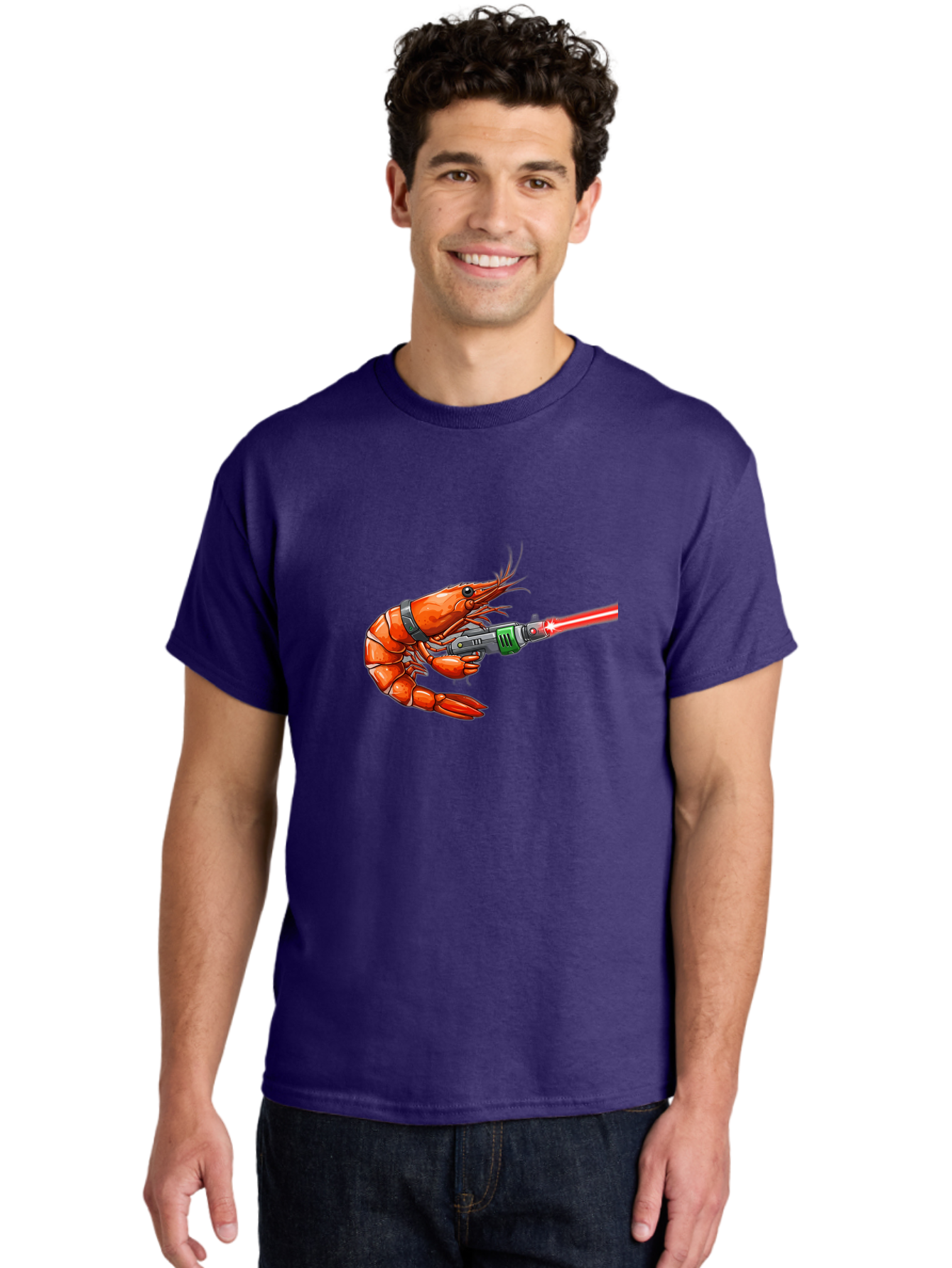 Shrimp-With-Laser-Gun Men'S Graphic Tee, 100% Cotton, Comfortable Casual Summer Wear, Machine Washable, Vintage Camera, Old Camera, Antique Camera, Black Camera, Classic Photography, Photography Equipment, Nostalgic Device, Film Camera, Ban463