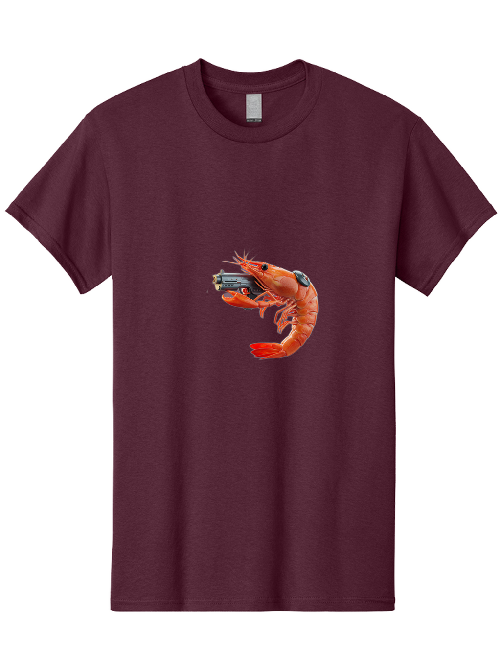Shrimp-With-Pistol Men'S Graphic Tee, 100% Cotton, Comfortable Casual Summer Wear, Machine Washable, Vintage Camera, Old Camera, Antique Camera, Black Camera, Classic Photography, Photography Equipment, Nostalgic Device, Film Camera, Ban464