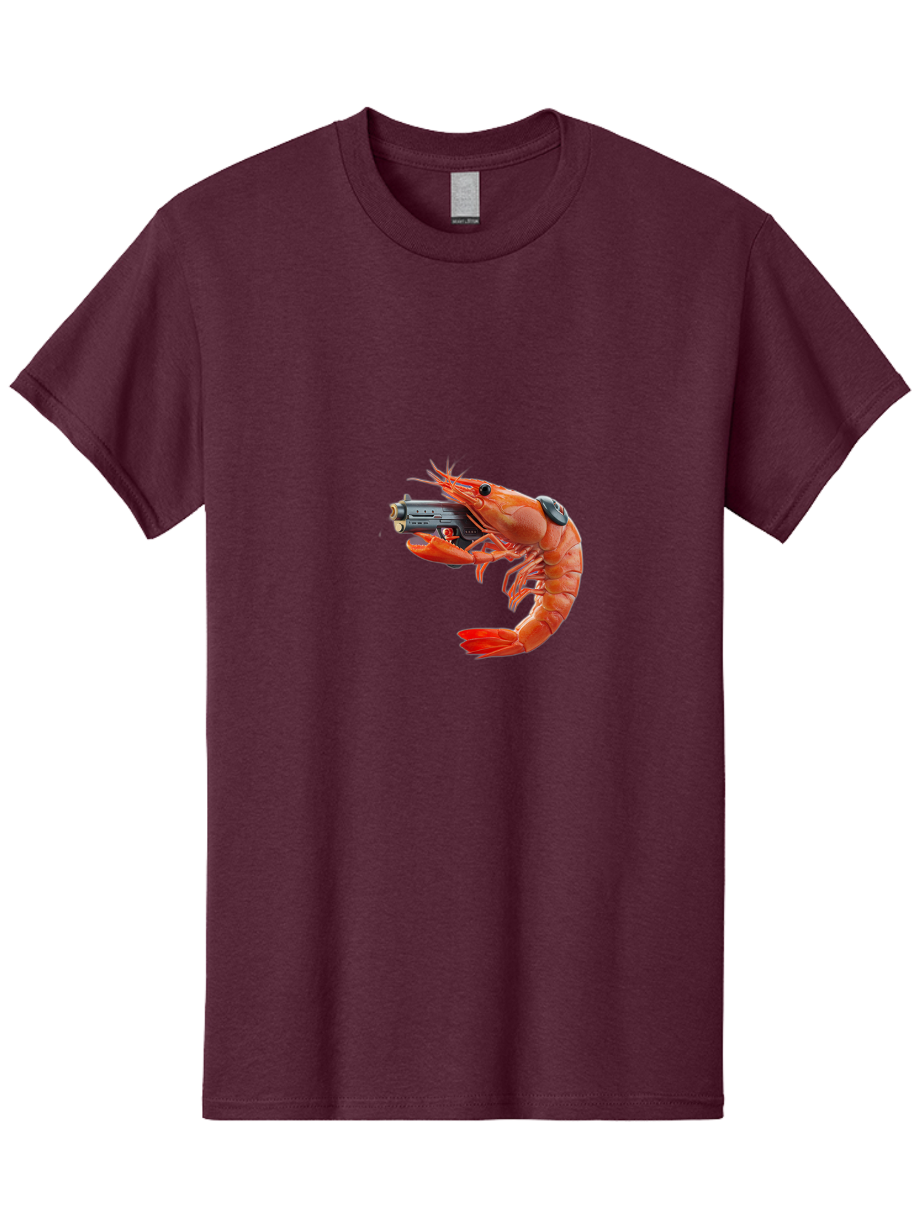 Shrimp-With-Pistol Men'S Graphic Tee, 100% Cotton, Comfortable Casual Summer Wear, Machine Washable, Vintage Camera, Old Camera, Antique Camera, Black Camera, Classic Photography, Photography Equipment, Nostalgic Device, Film Camera, Ban464
