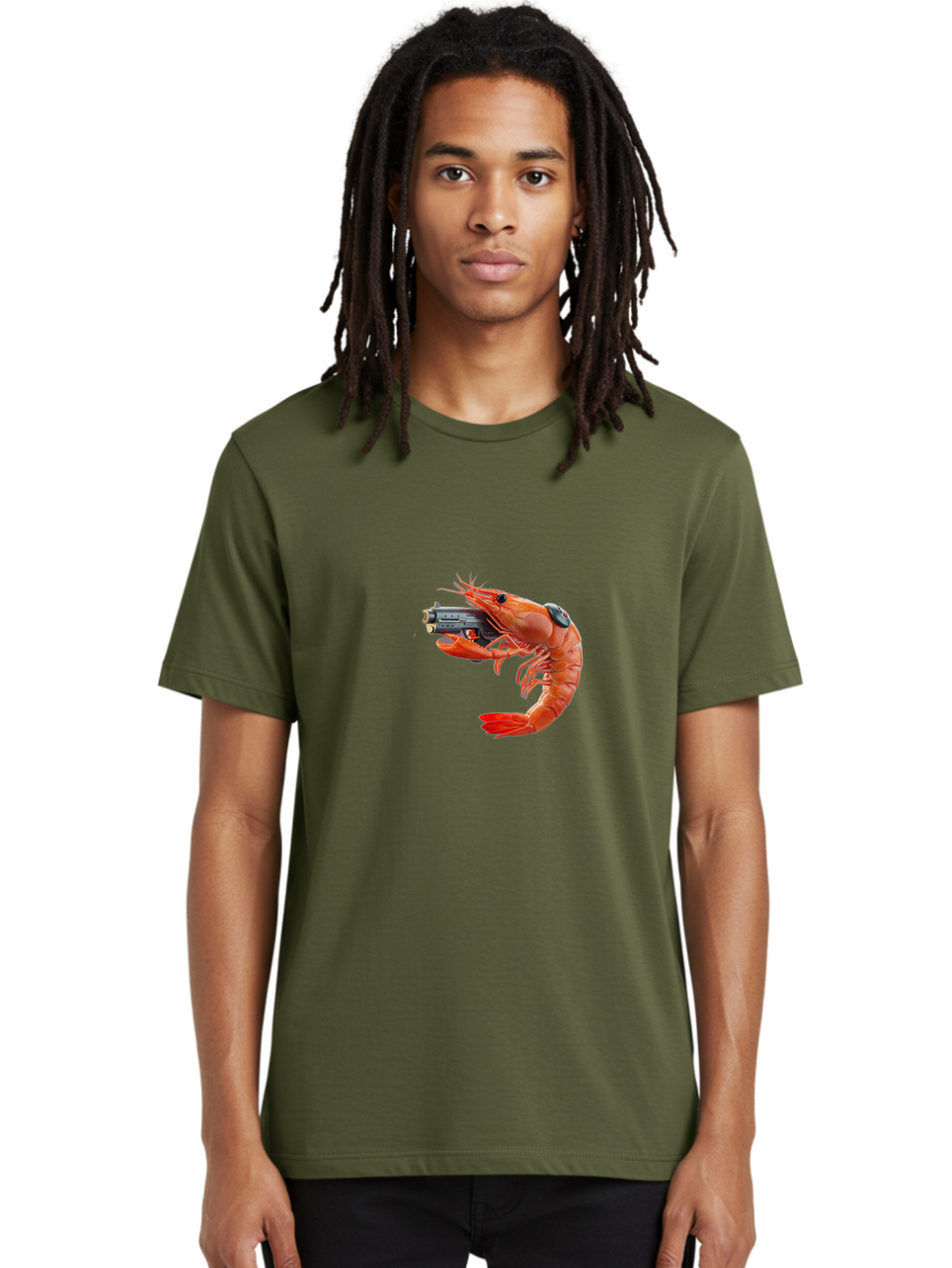 Shrimp-With-Pistol Men'S Graphic Tee, 100% Cotton, Comfortable Casual Summer Wear, Machine Washable, Vintage Camera, Old Camera, Antique Camera, Black Camera, Classic Photography, Photography Equipment, Nostalgic Device, Film Camera, Ban464