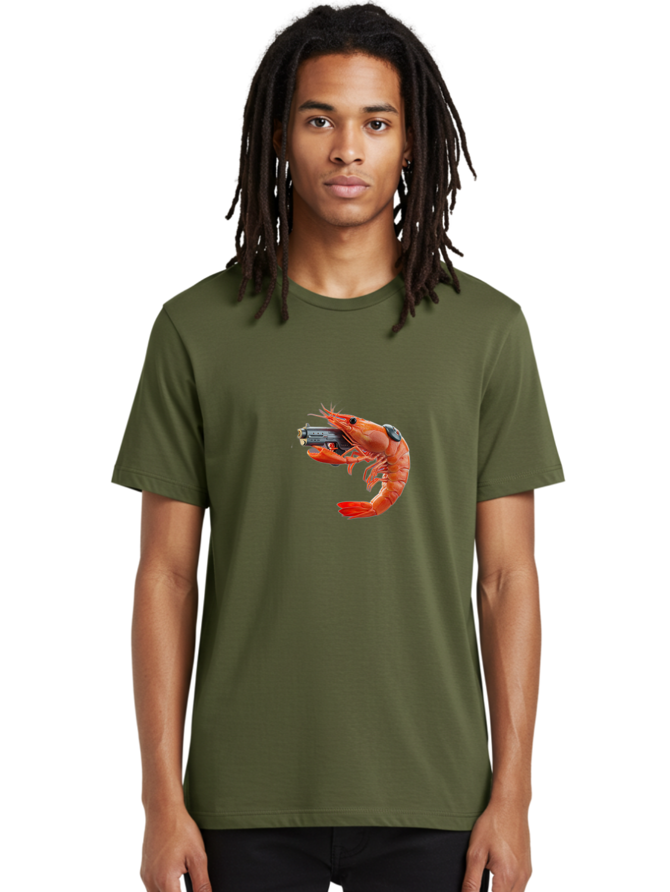 Shrimp-With-Pistol Men'S Graphic Tee, 100% Cotton, Comfortable Casual Summer Wear, Machine Washable, Vintage Camera, Old Camera, Antique Camera, Black Camera, Classic Photography, Photography Equipment, Nostalgic Device, Film Camera, Ban464