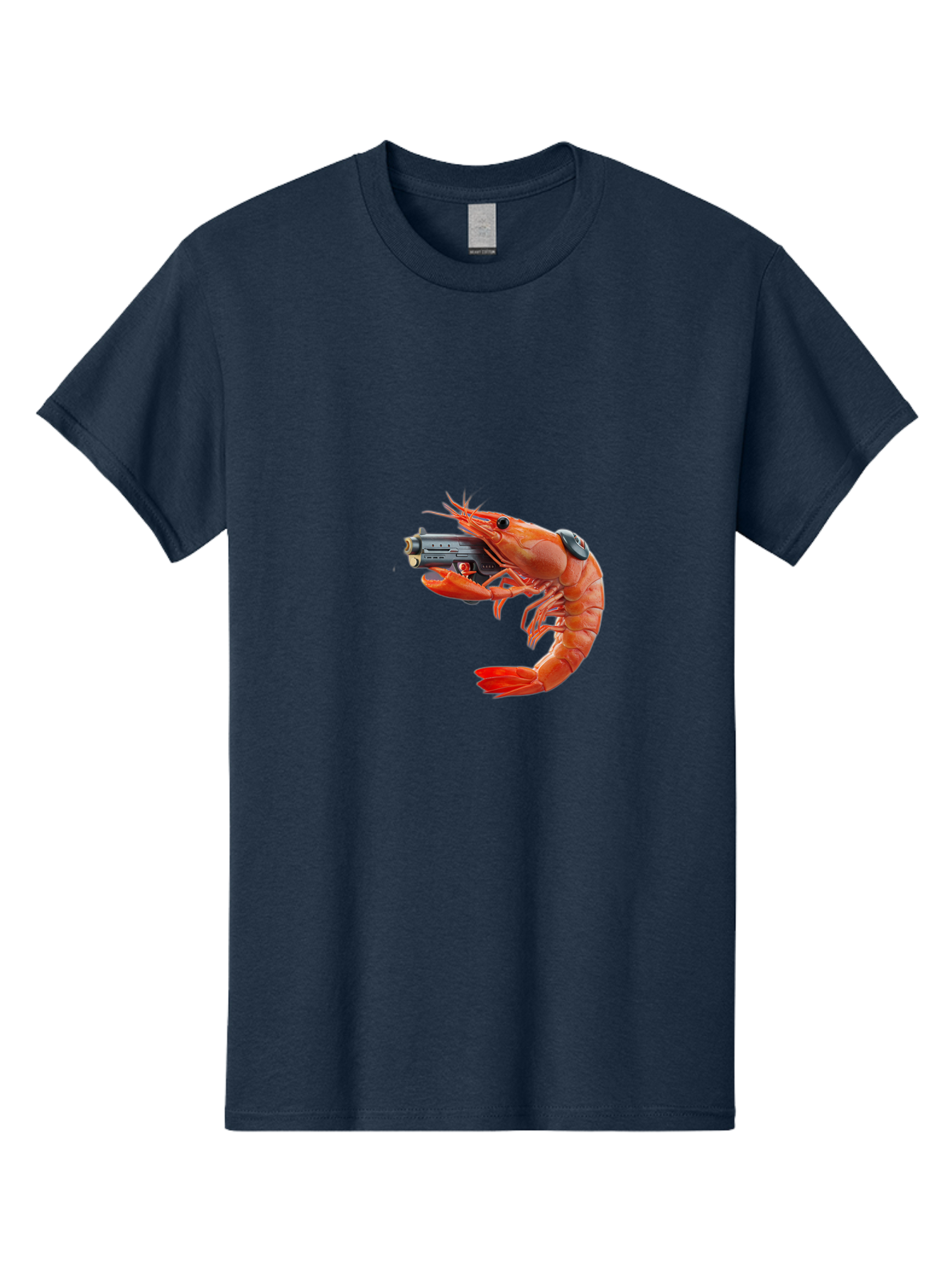 Shrimp-With-Pistol Men'S Graphic Tee, 100% Cotton, Comfortable Casual Summer Wear, Machine Washable, Vintage Camera, Old Camera, Antique Camera, Black Camera, Classic Photography, Photography Equipment, Nostalgic Device, Film Camera, Ban464