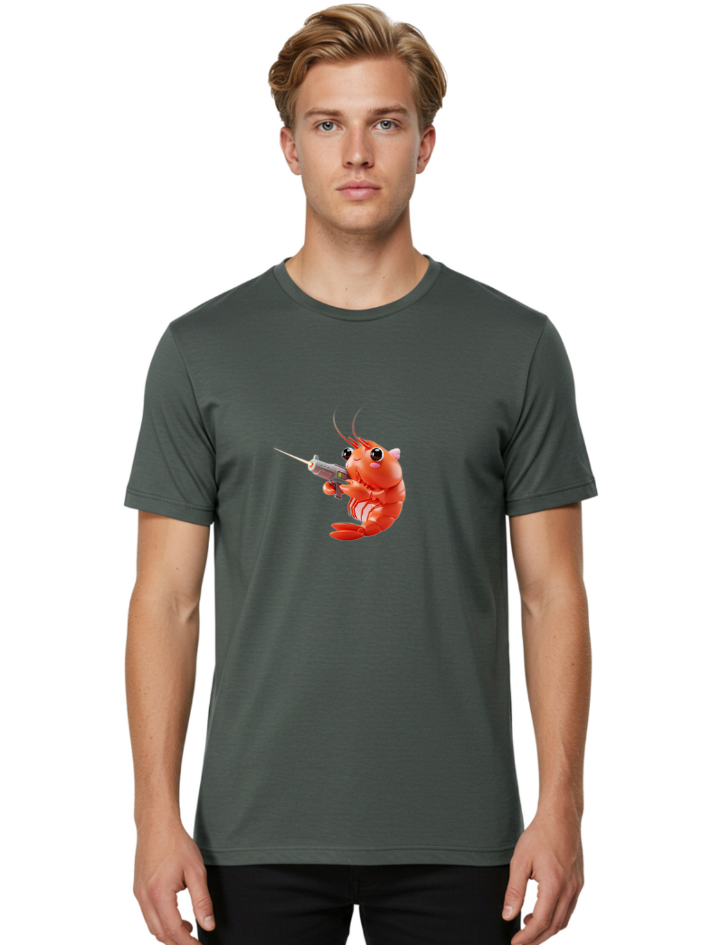Shrimp-With-Uzi Men'S Graphic Tee, 100% Cotton, Comfortable Casual Summer Wear, Machine Washable, Vintage Camera, Old Camera, Antique Camera, Black Camera, Classic Photography, Photography Equipment, Nostalgic Device, Film Camera, Camera Art Ban465