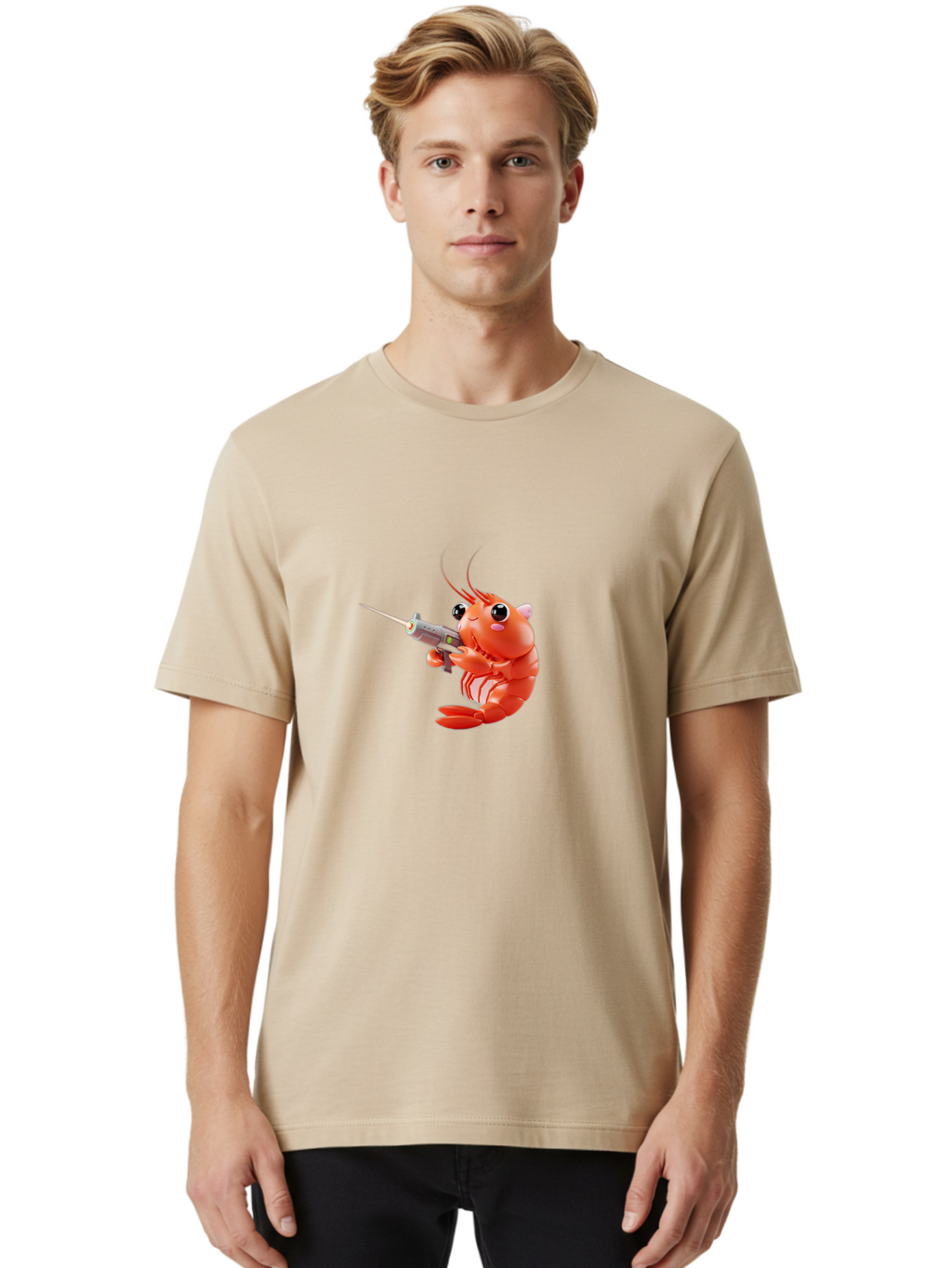 Shrimp-With-Uzi Men'S Graphic Tee, 100% Cotton, Comfortable Casual Summer Wear, Machine Washable, Vintage Camera, Old Camera, Antique Camera, Black Camera, Classic Photography, Photography Equipment, Nostalgic Device, Film Camera, Camera Art Ban465