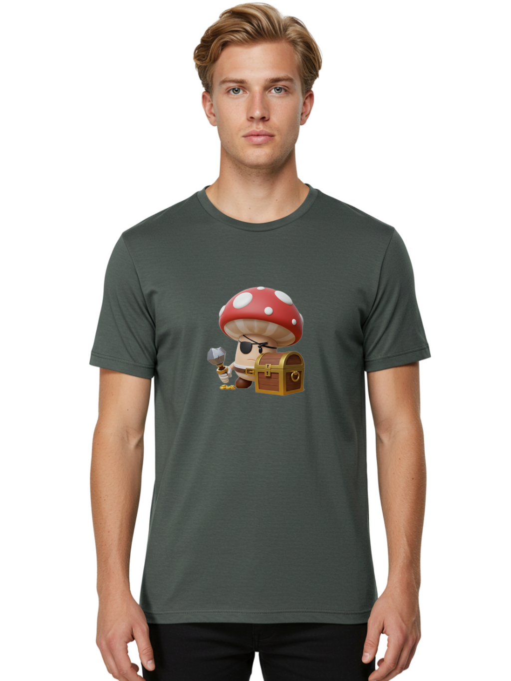 Shroom-Pirate Men'S Graphic Tee, 100% Cotton, Comfortable Casual Summer Wear, Machine Washable, Vintage Camera, Old Camera, Antique Camera, Black Camera, Classic Photography, Photography Equipment, Nostalgic Device, Film Camera, Camera Art Ban466