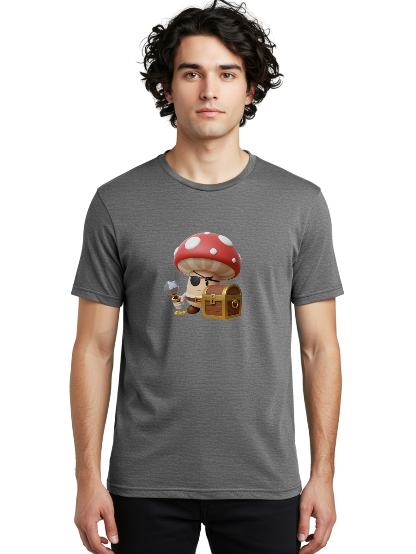 Shroom-Pirate Men'S Graphic Tee, 100% Cotton, Comfortable Casual Summer Wear, Machine Washable, Vintage Camera, Old Camera, Antique Camera, Black Camera, Classic Photography, Photography Equipment, Nostalgic Device, Film Camera, Camera Art Ban466