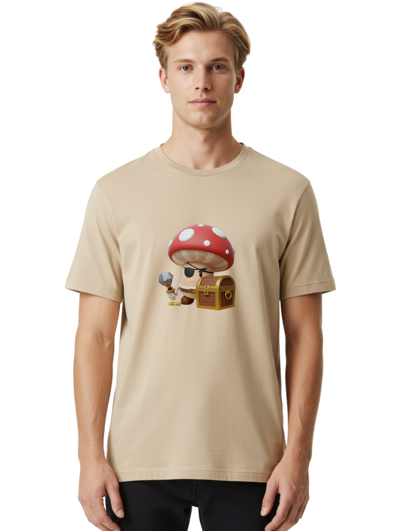Shroom-Pirate Men'S Graphic Tee, 100% Cotton, Comfortable Casual Summer Wear, Machine Washable, Vintage Camera, Old Camera, Antique Camera, Black Camera, Classic Photography, Photography Equipment, Nostalgic Device, Film Camera, Camera Art Ban466