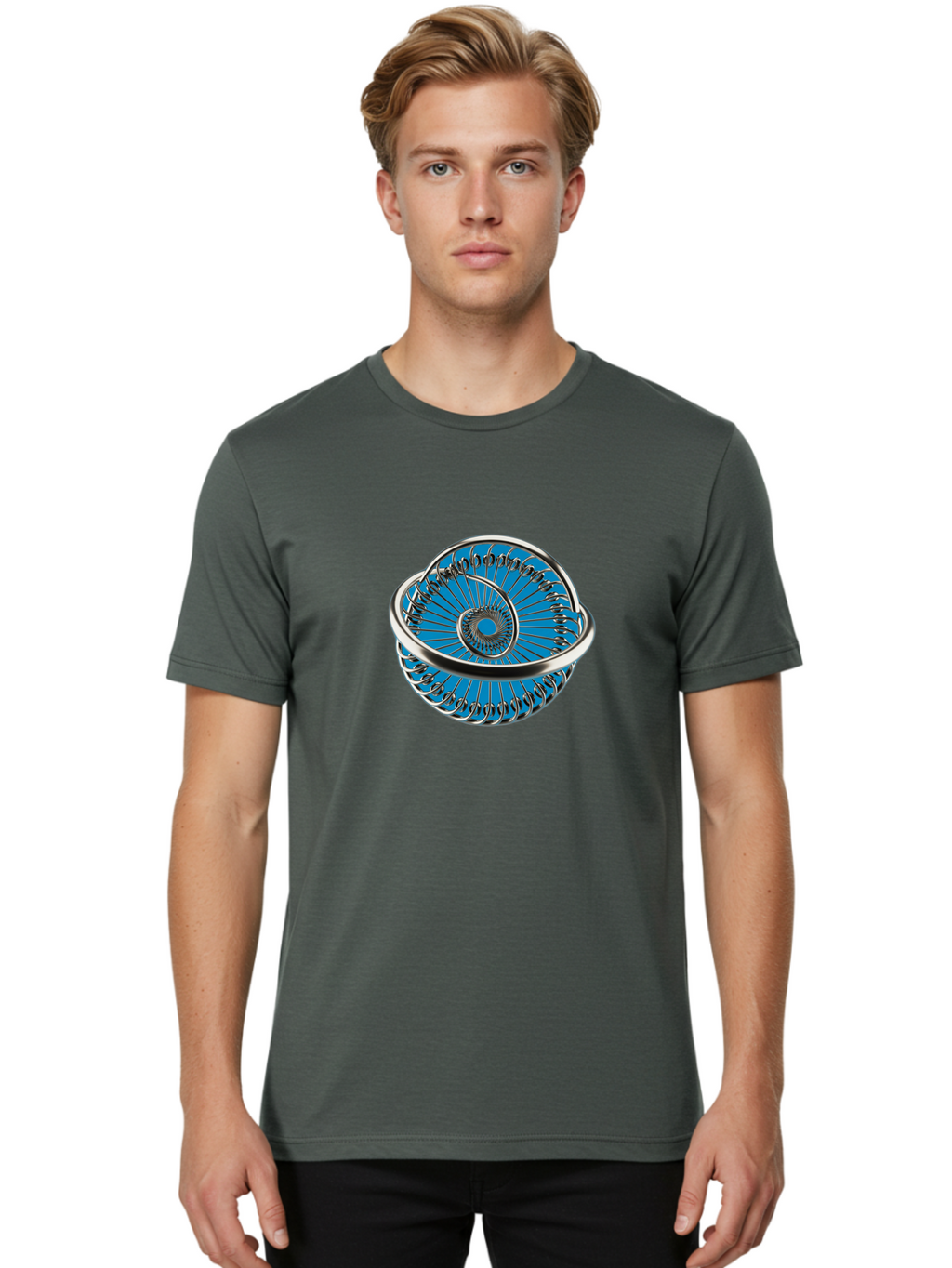 Silver-Spiral Men'S Graphic Tee, 100% Cotton, Comfortable Casual Summer Wear, Machine Washable, Vintage Camera, Old Camera, Antique Camera, Black Camera, Classic Photography, Photography Equipment, Nostalgic Device, Film Camera, Camera Art Ban470