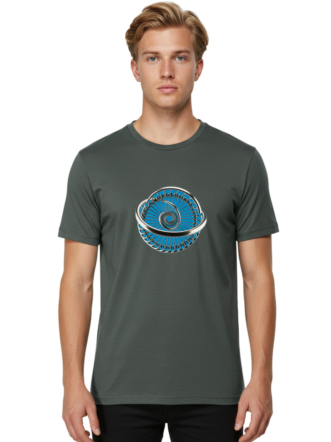 Silver-Spiral Men'S Graphic Tee, 100% Cotton, Comfortable Casual Summer Wear, Machine Washable, Vintage Camera, Old Camera, Antique Camera, Black Camera, Classic Photography, Photography Equipment, Nostalgic Device, Film Camera, Camera Art Ban470
