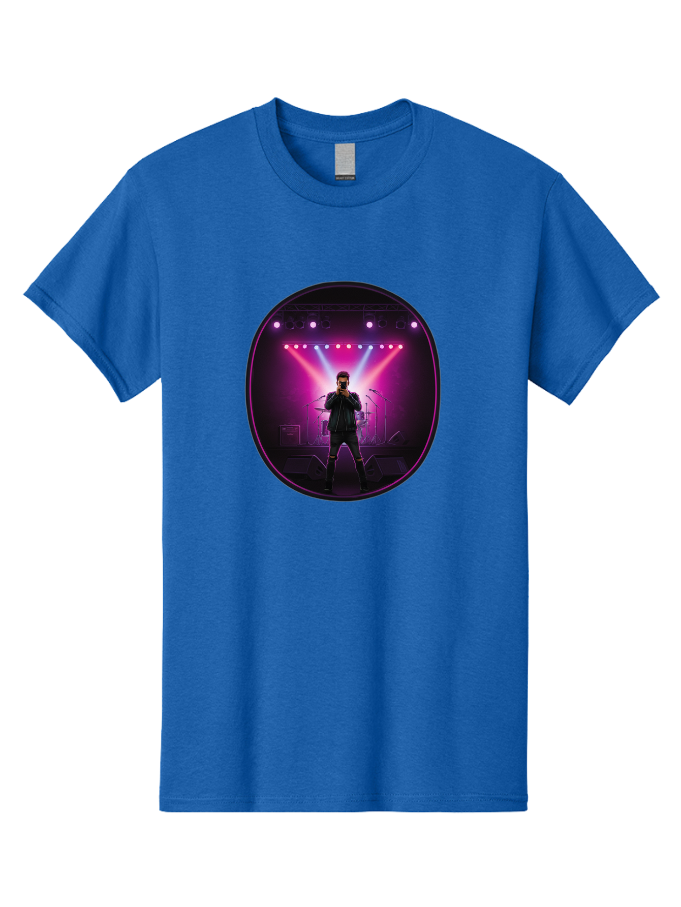 Singer-On-Stage Men'S Graphic Tee, 100% Cotton, Comfortable Casual Summer Wear, Machine Washable, Vintage Camera, Old Camera, Antique Camera, Black Camera, Classic Photography, Photography Equipment, Nostalgic Device, Film Camera, Camera Art Ban472