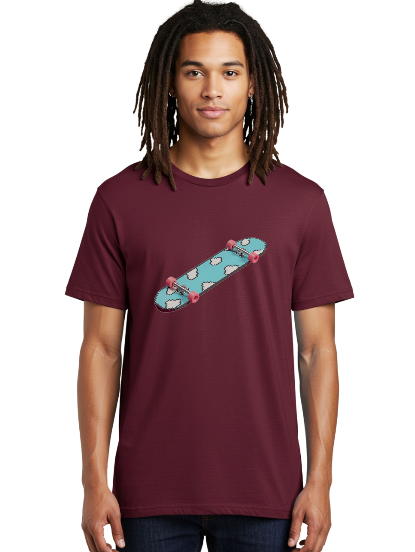 Skateboard-With-Clouds Men'S Graphic Tee, 100% Cotton, Comfortable Casual Summer Wear, Machine Washable, Vintage Camera, Old Camera, Antique Camera, Black Camera, Classic Photography, Photography Equipment, Nostalgic Device, Film Camera, Ban474