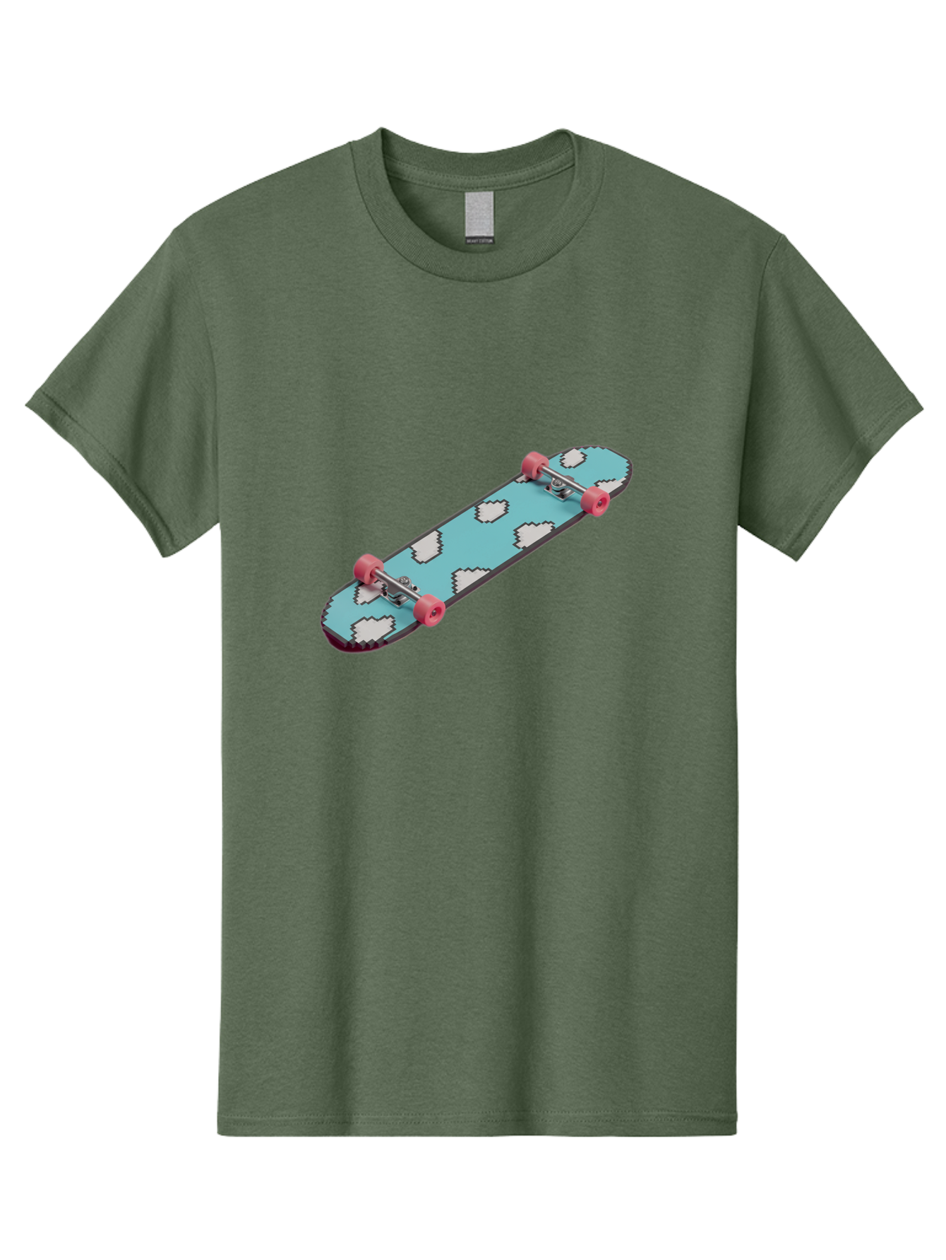 Skateboard-With-Clouds Men'S Graphic Tee, 100% Cotton, Comfortable Casual Summer Wear, Machine Washable, Vintage Camera, Old Camera, Antique Camera, Black Camera, Classic Photography, Photography Equipment, Nostalgic Device, Film Camera, Ban474