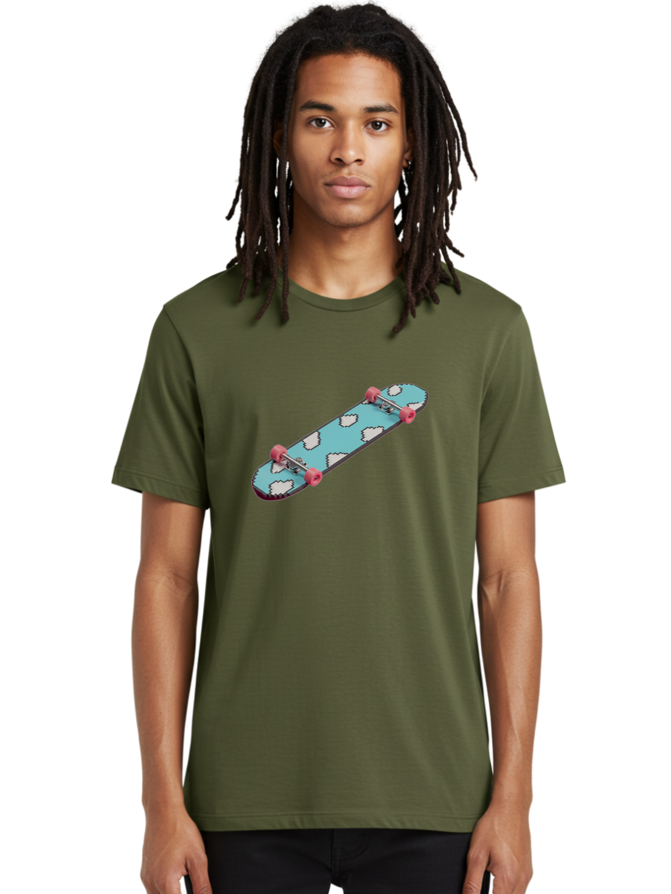 Skateboard-With-Clouds Men'S Graphic Tee, 100% Cotton, Comfortable Casual Summer Wear, Machine Washable, Vintage Camera, Old Camera, Antique Camera, Black Camera, Classic Photography, Photography Equipment, Nostalgic Device, Film Camera, Ban474