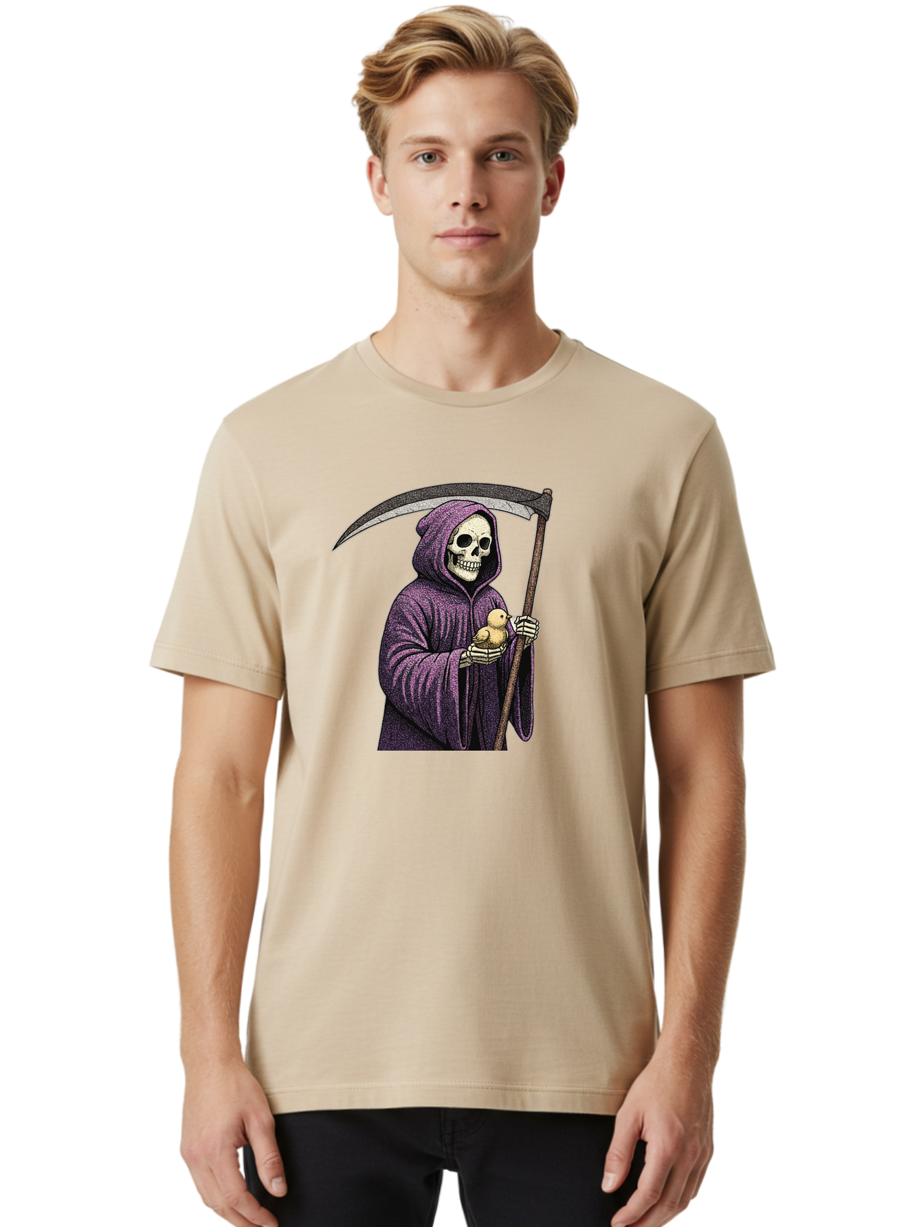 Skeletal-Reaper Men'S Graphic Tee, 100% Cotton, Comfortable Casual Summer Wear, Machine Washable, Vintage Camera, Old Camera, Antique Camera, Black Camera, Classic Photography, Photography Equipment, Nostalgic Device, Film Camera, Camera Art Ban475