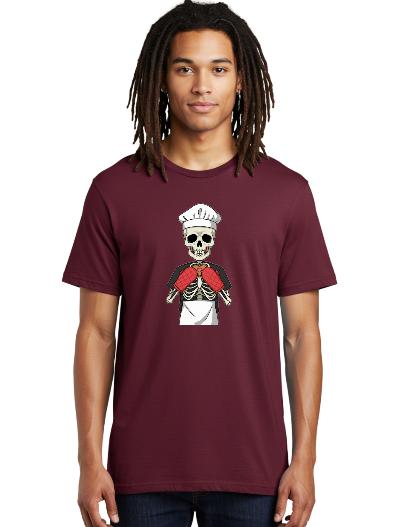 Skeleton-Chef-1 Men'S Graphic Tee, 100% Cotton, Comfortable Casual Summer Wear, Machine Washable, Vintage Camera, Old Camera, Antique Camera, Black Camera, Classic Photography, Photography Equipment, Nostalgic Device, Film Camera, Camera Art Ban478