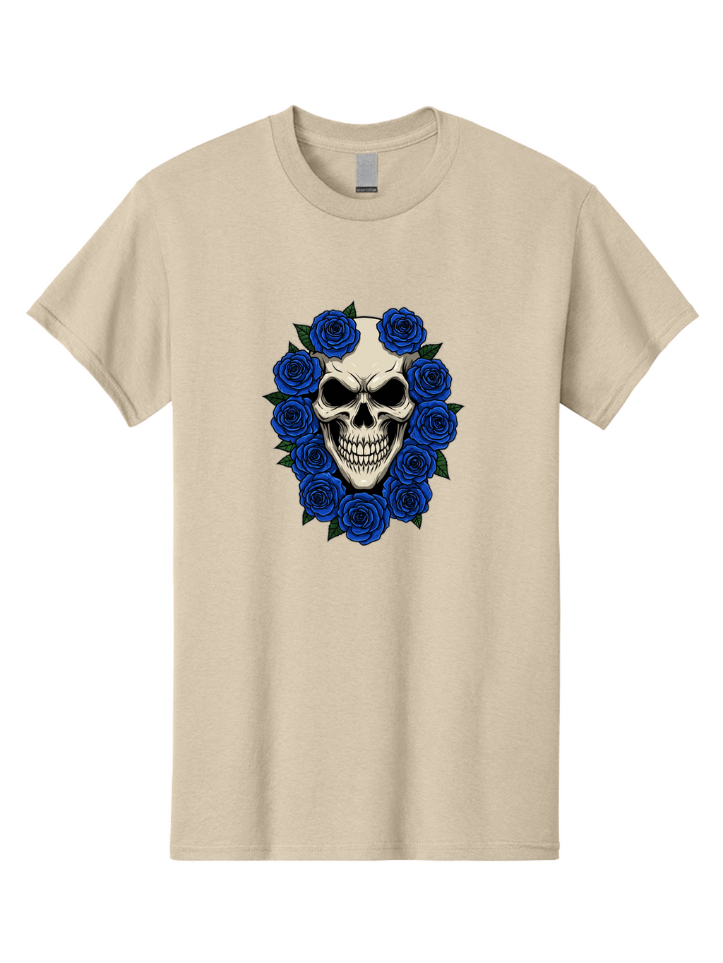 Skull-With-Blue-Roses Men'S Graphic Tee, 100% Cotton, Comfortable Casual Summer Wear, Machine Washable, Vintage Camera, Old Camera, Antique Camera, Black Camera, Classic Photography, Photography Equipment, Nostalgic Device, Film Camera, Ban485