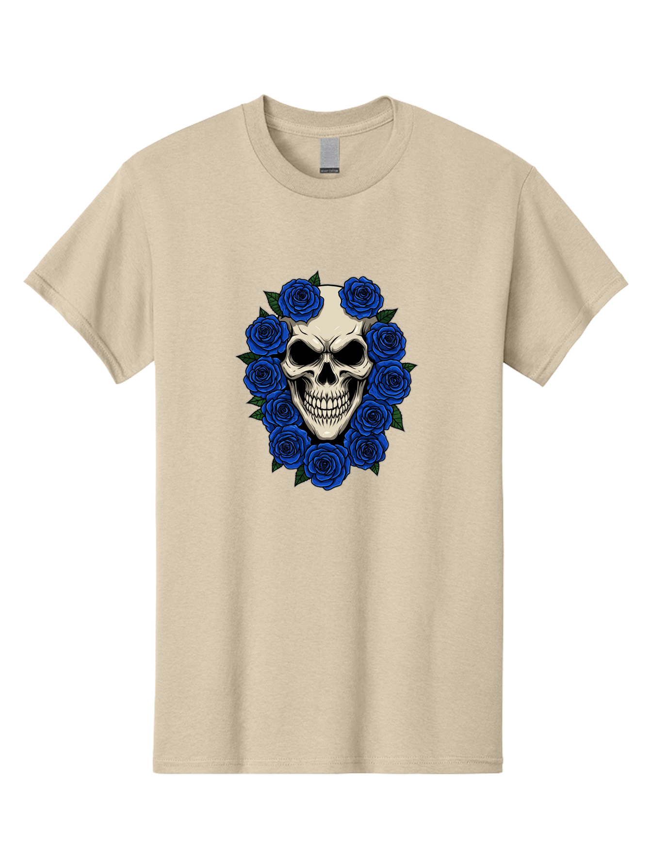 Skull-With-Blue-Roses Men'S Graphic Tee, 100% Cotton, Comfortable Casual Summer Wear, Machine Washable, Vintage Camera, Old Camera, Antique Camera, Black Camera, Classic Photography, Photography Equipment, Nostalgic Device, Film Camera, Ban485