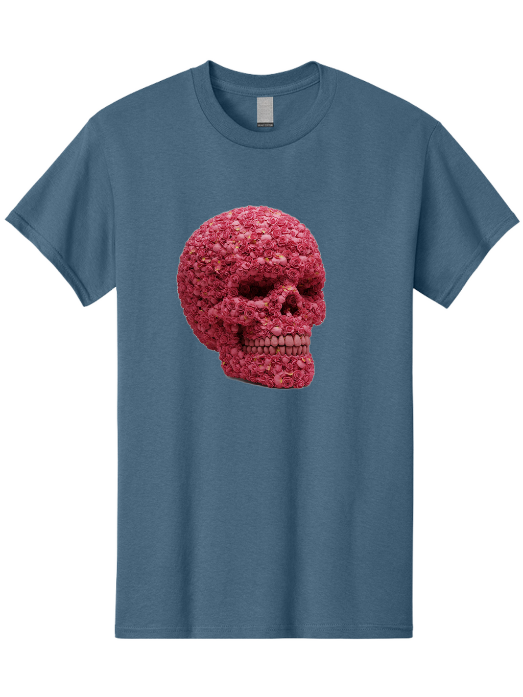 Skull-With-Pink-Roses-2 Men'S Graphic Tee, 100% Cotton, Comfortable Casual Summer Wear, Machine Washable, Vintage Camera, Old Camera, Antique Camera, Black Camera, Classic Photography, Photography Equipment, Nostalgic Device, Film Camera, Ban486