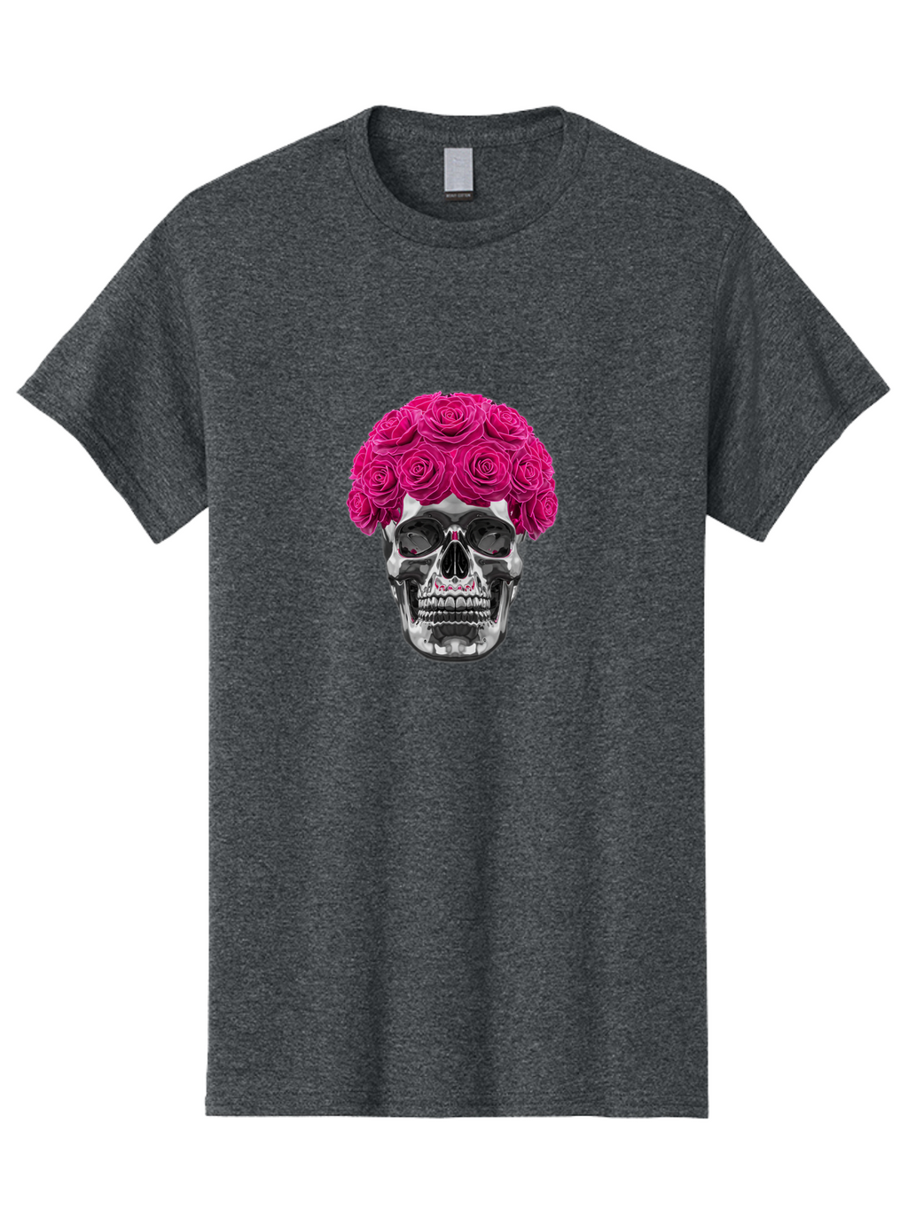 Skull-With-Pink-Roses Men'S Graphic Tee, 100% Cotton, Comfortable Casual Summer Wear, Machine Washable, Vintage Camera, Old Camera, Antique Camera, Black Camera, Classic Photography, Photography Equipment, Nostalgic Device, Film Camera, Ban487