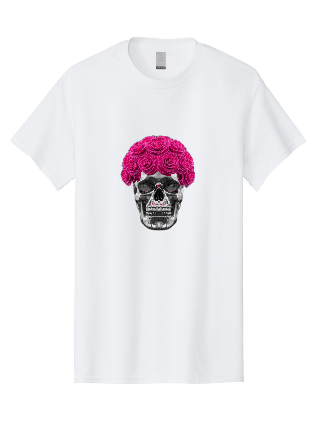 Skull-With-Pink-Roses Men'S Graphic Tee, 100% Cotton, Comfortable Casual Summer Wear, Machine Washable, Vintage Camera, Old Camera, Antique Camera, Black Camera, Classic Photography, Photography Equipment, Nostalgic Device, Film Camera, Ban487
