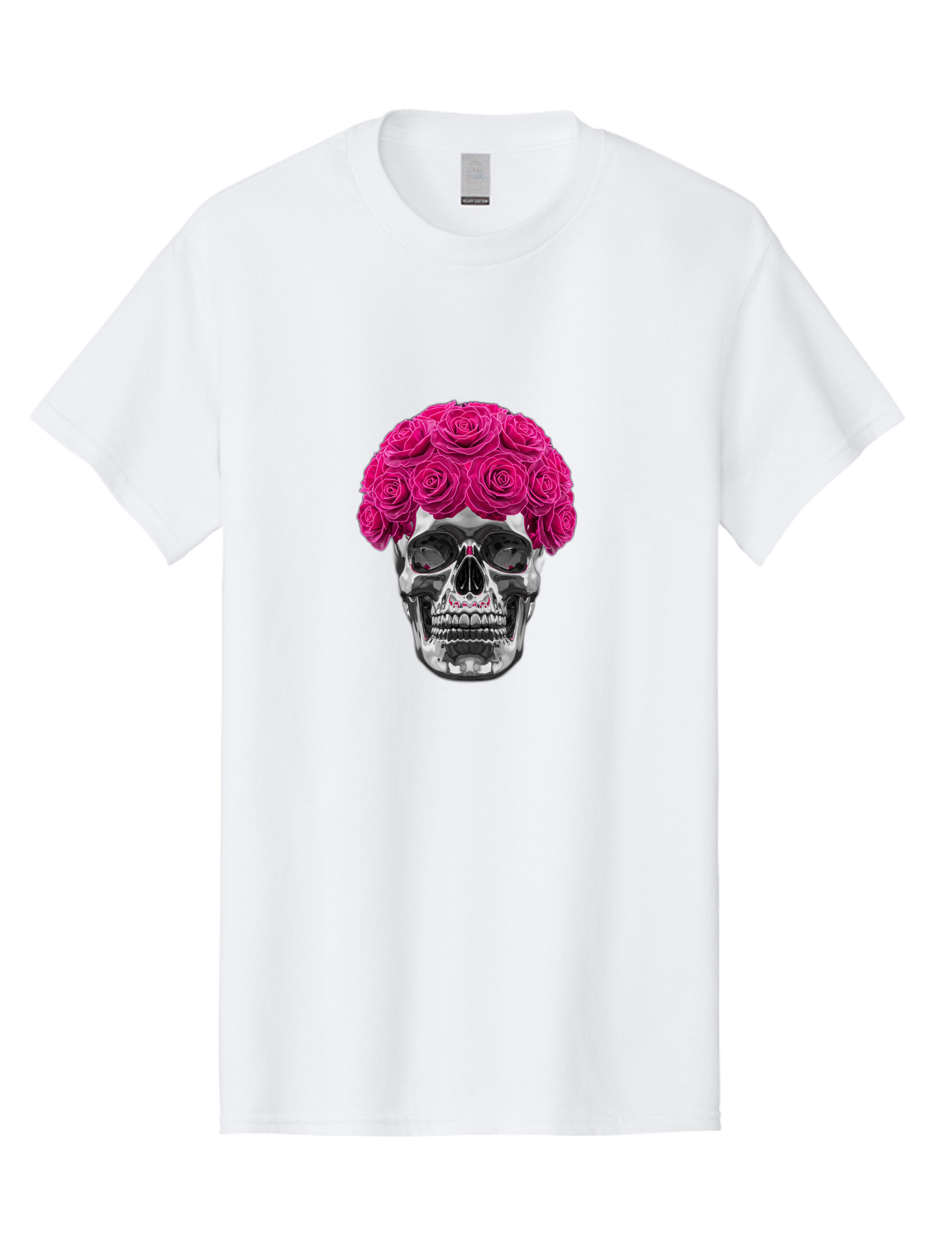 Skull-With-Pink-Roses Men'S Graphic Tee, 100% Cotton, Comfortable Casual Summer Wear, Machine Washable, Vintage Camera, Old Camera, Antique Camera, Black Camera, Classic Photography, Photography Equipment, Nostalgic Device, Film Camera, Ban487