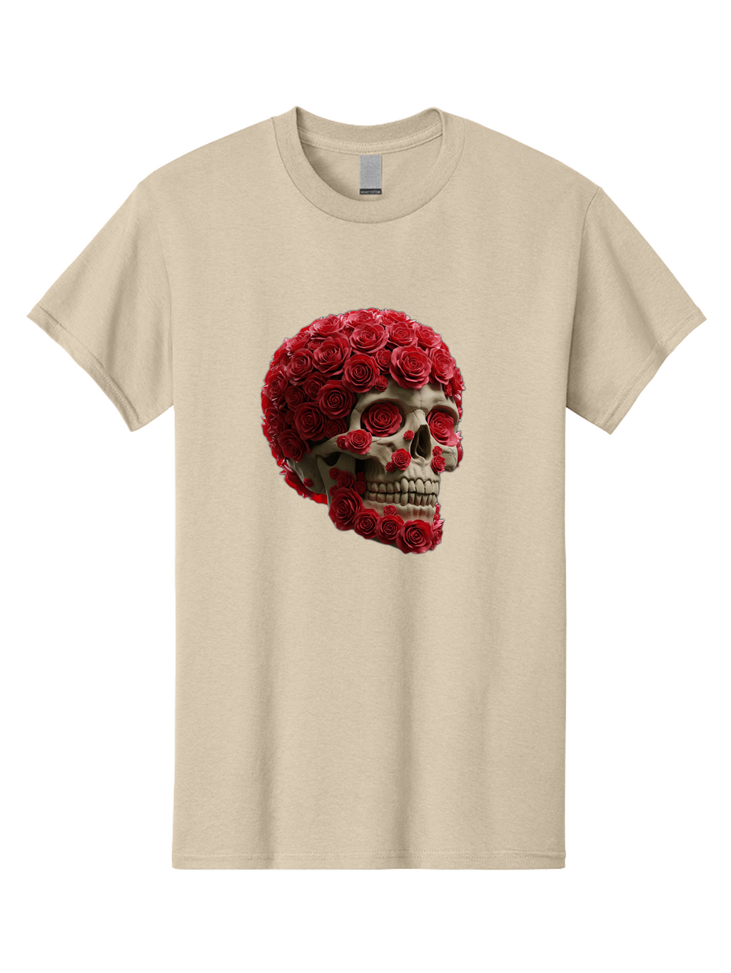 Skull-With-Red-Roses Men'S Graphic Tee, 100% Cotton, Comfortable Casual Summer Wear, Machine Washable, Vintage Camera, Old Camera, Antique Camera, Black Camera, Classic Photography, Photography Equipment, Nostalgic Device, Film Camera, Ban489
